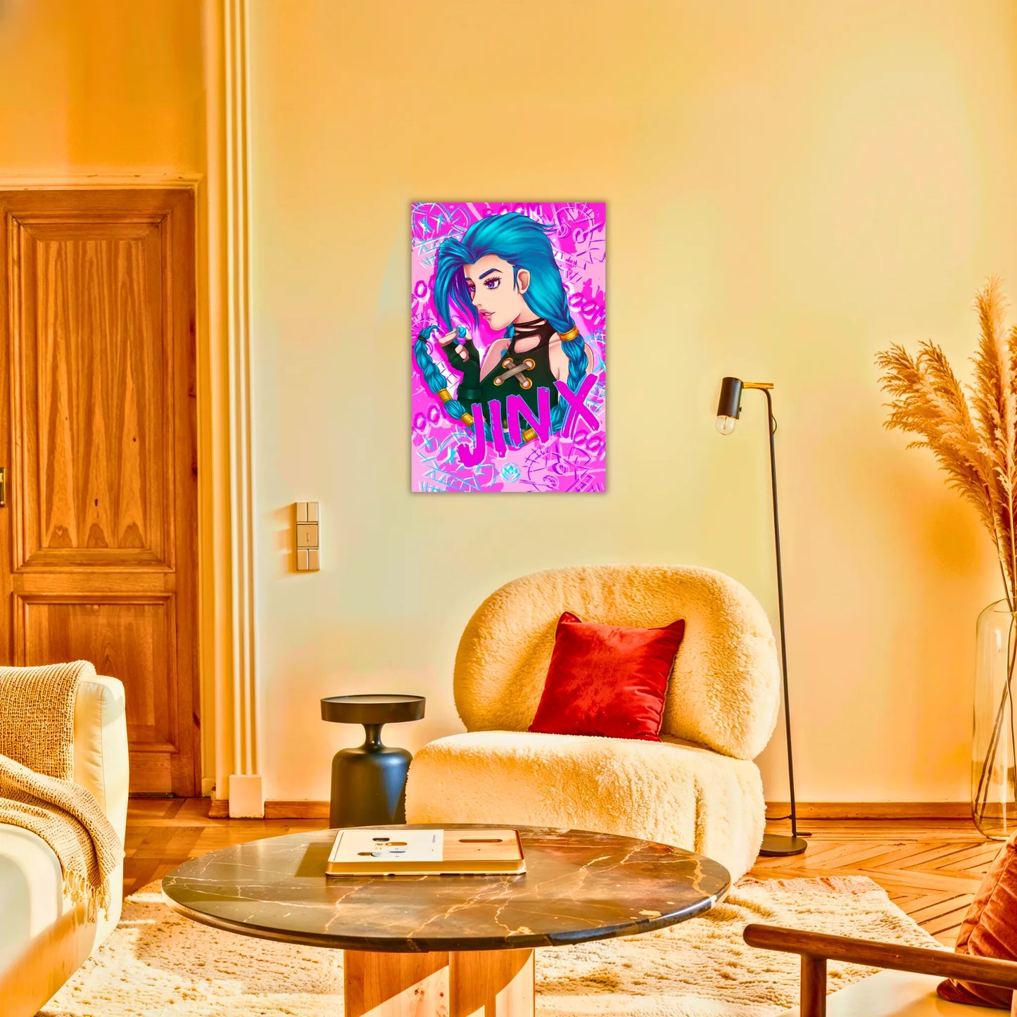 Tableau-jinx-graffiti-rose-au-salon | DreamWay
