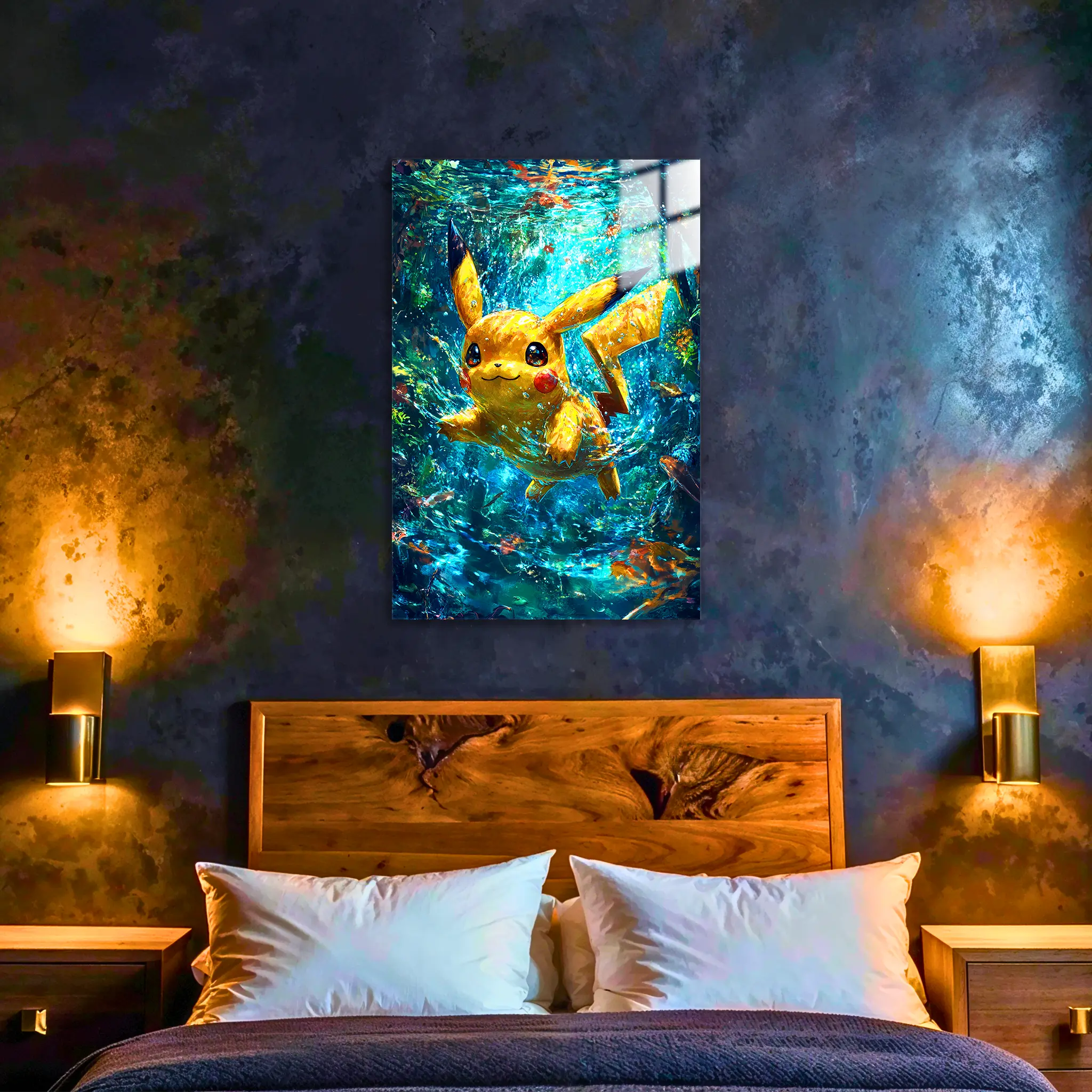 Tableau Pokémon Pikachu Plongeon