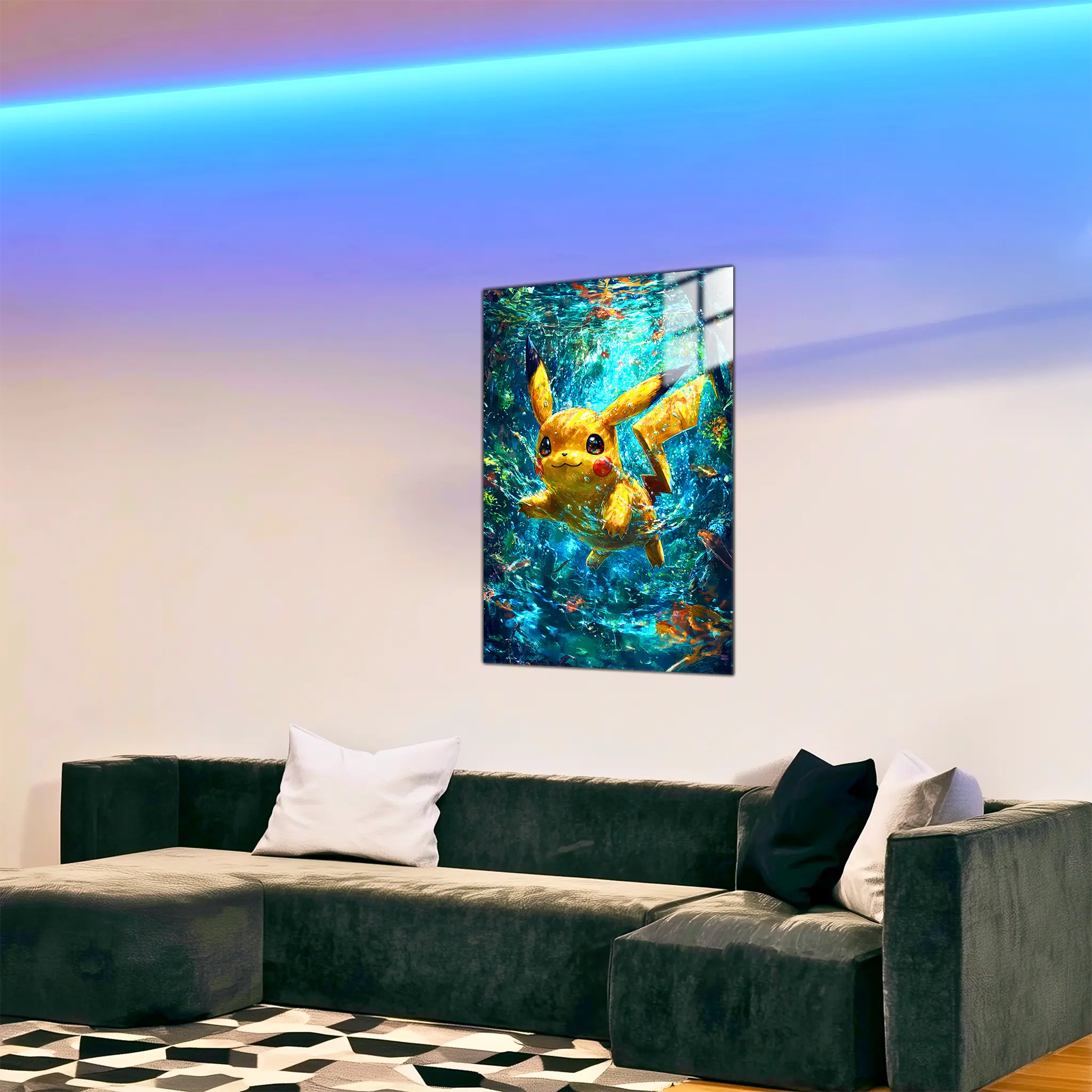 Tableau Pokémon Pikachu Plongeon