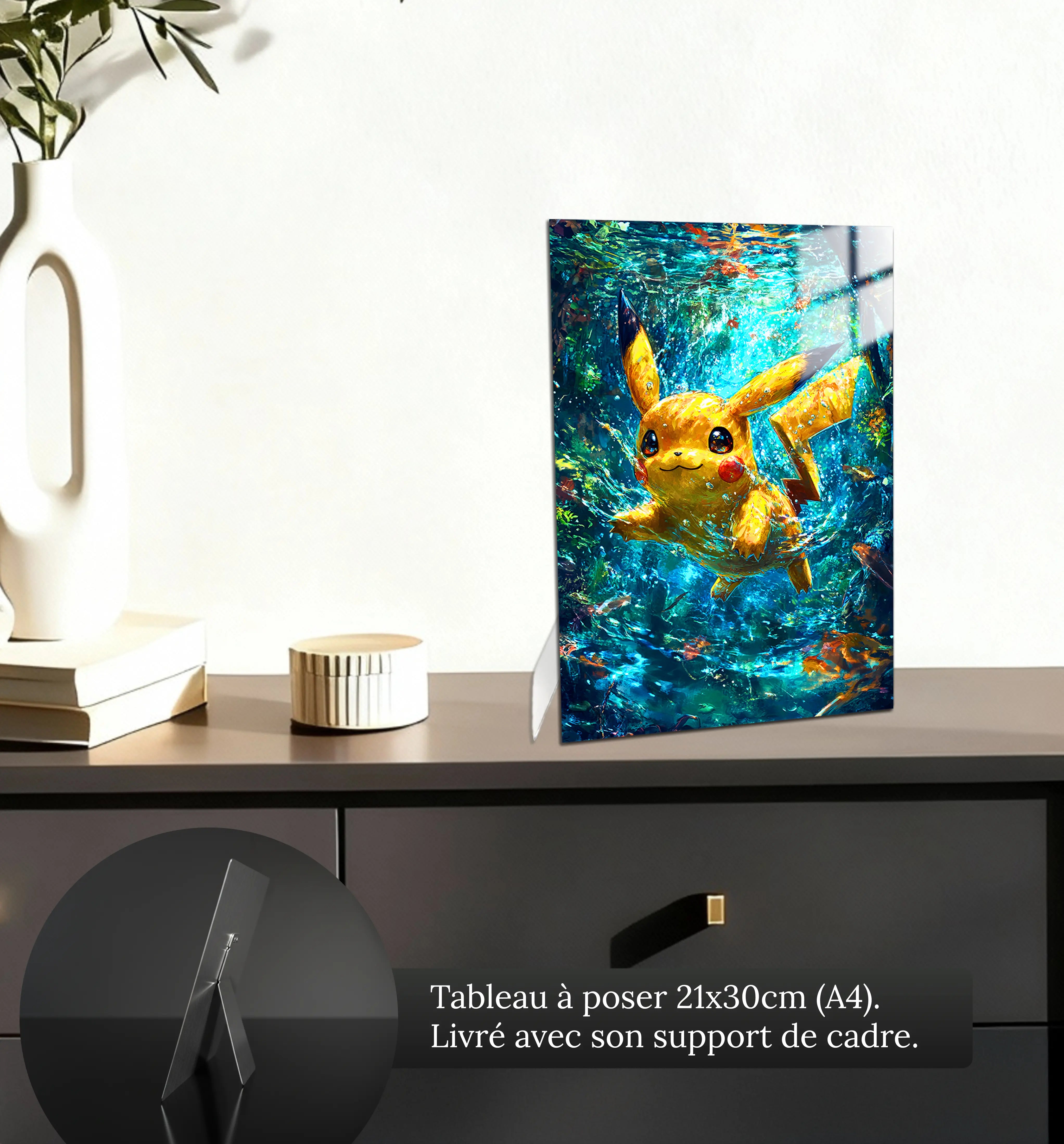 Tableau Pokémon Pikachu Plongeon