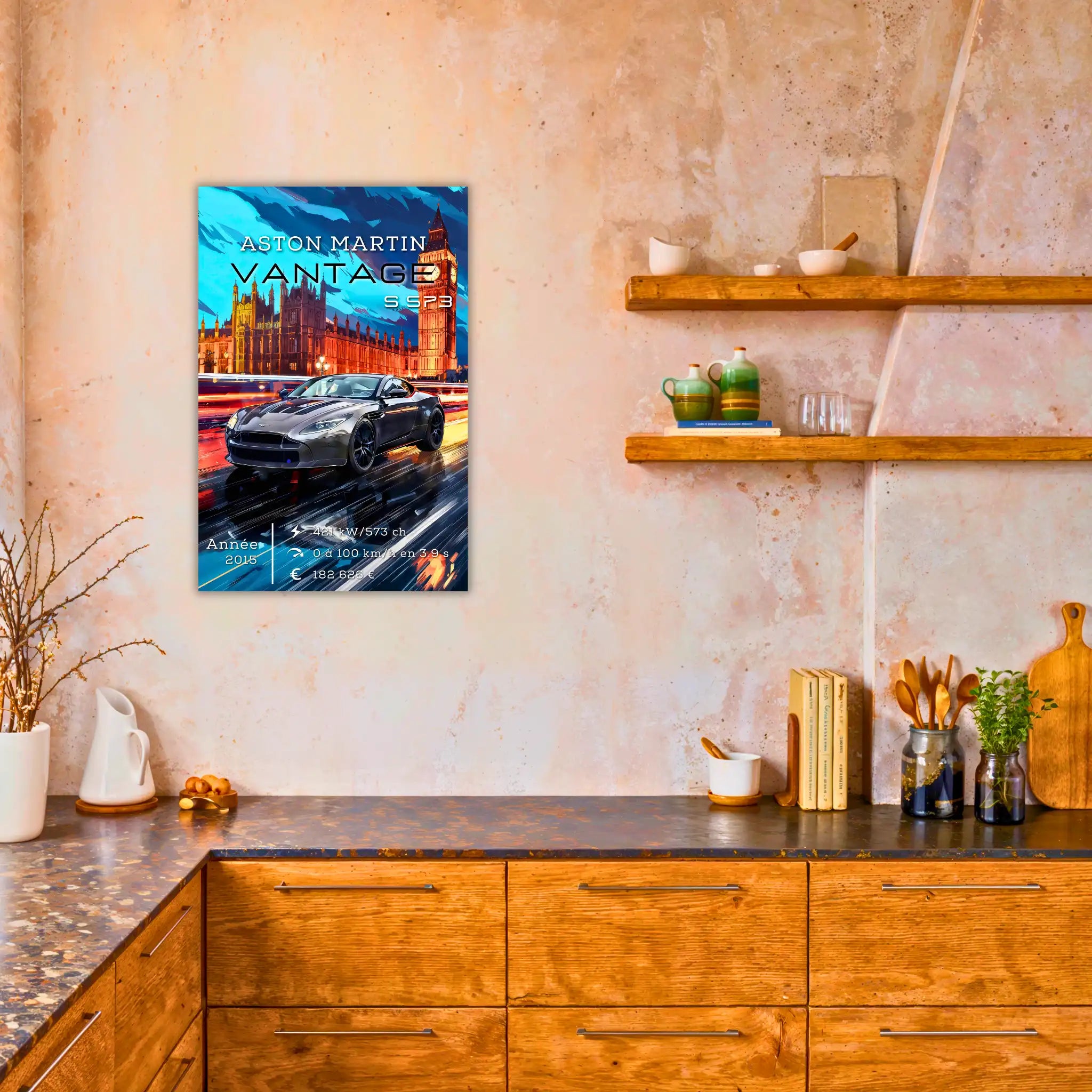 Tableau-Aston-Martin-Vantage-S-573-dans-la-cuisine | DreamWay