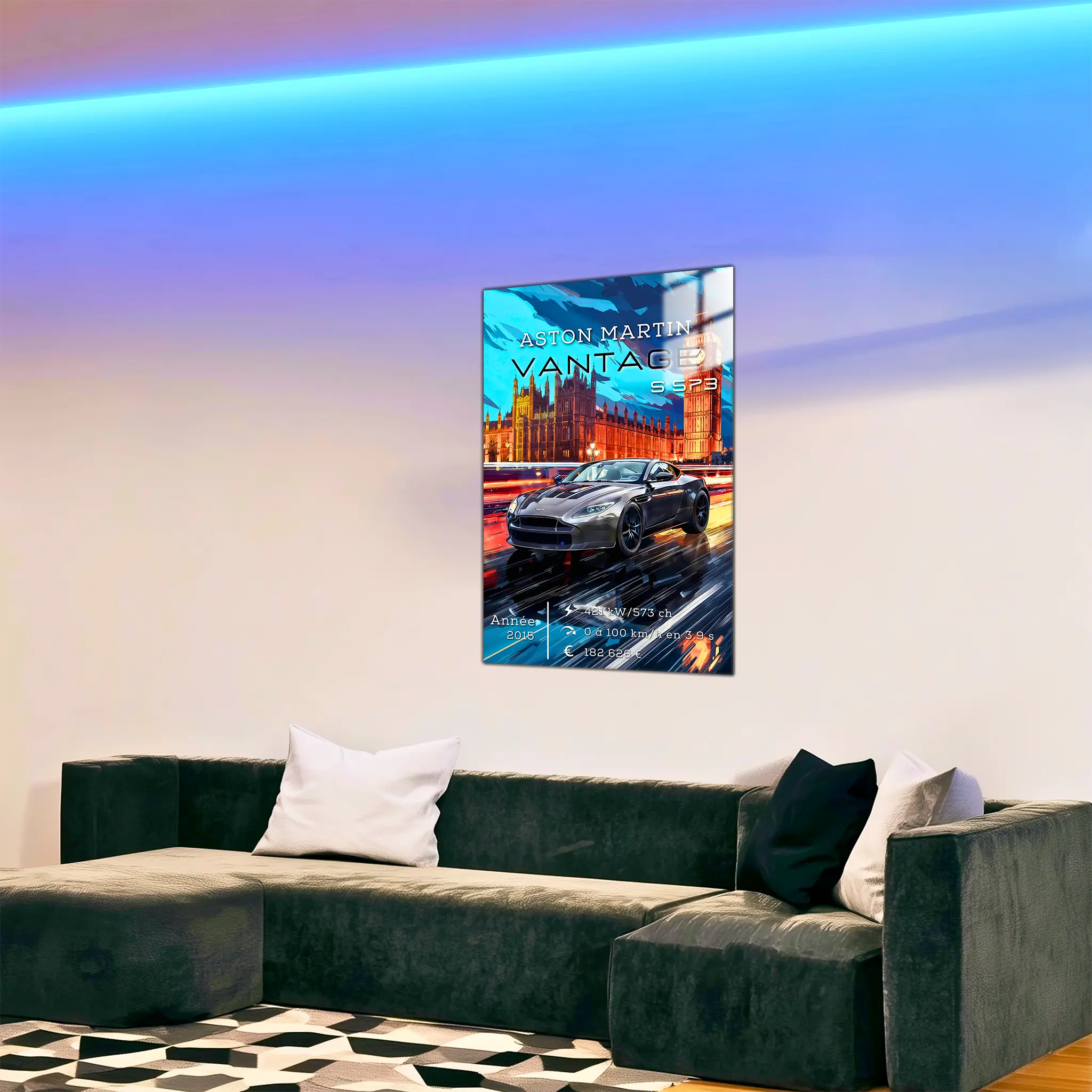 Tableau-Aston-Martin-Vantage-S-573-dans-le-salon | DreamWay