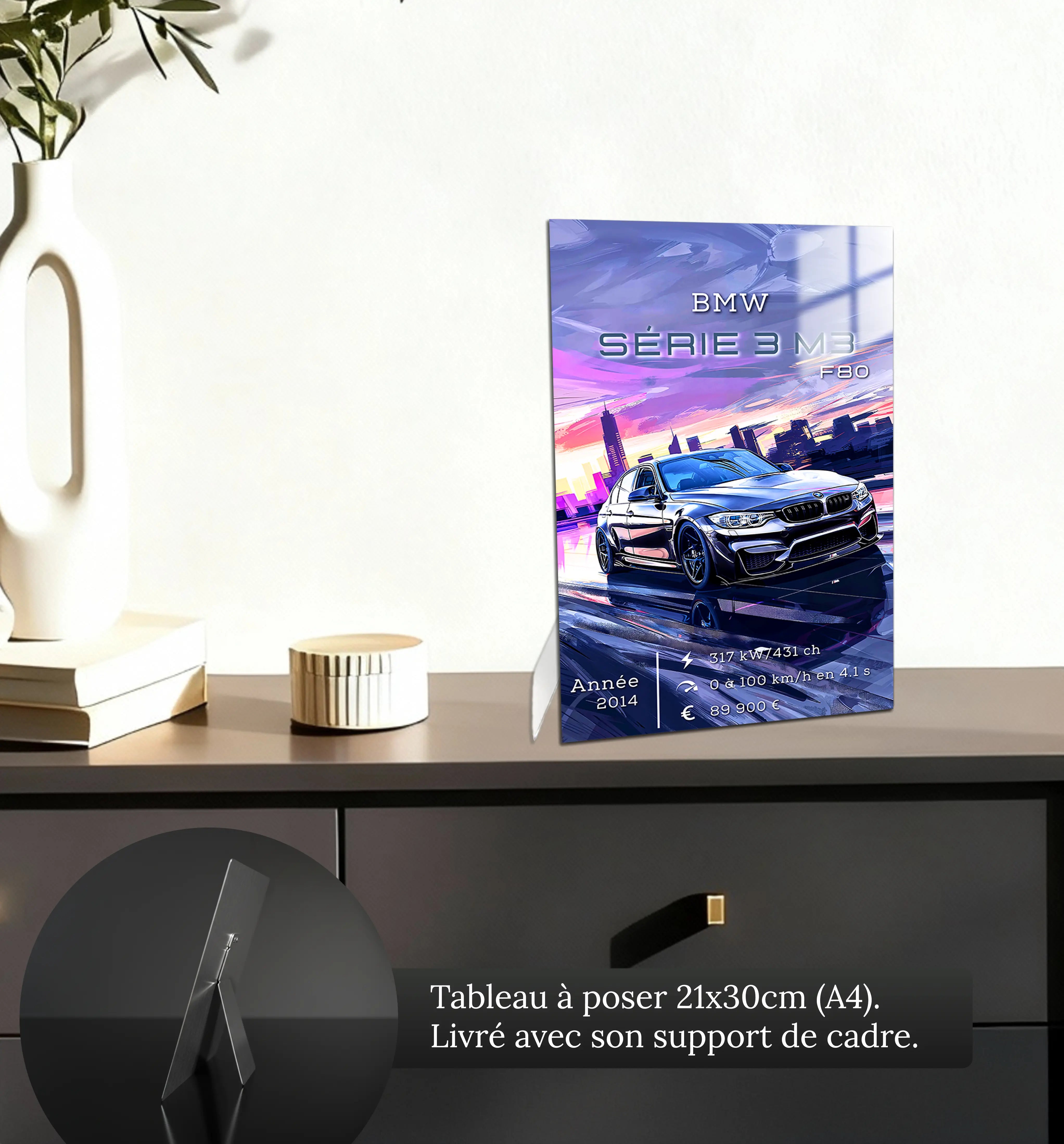 Tableau-BMW-serie-3-M3-R80-petit-format-a-poser-sur-meuble | DreamWay