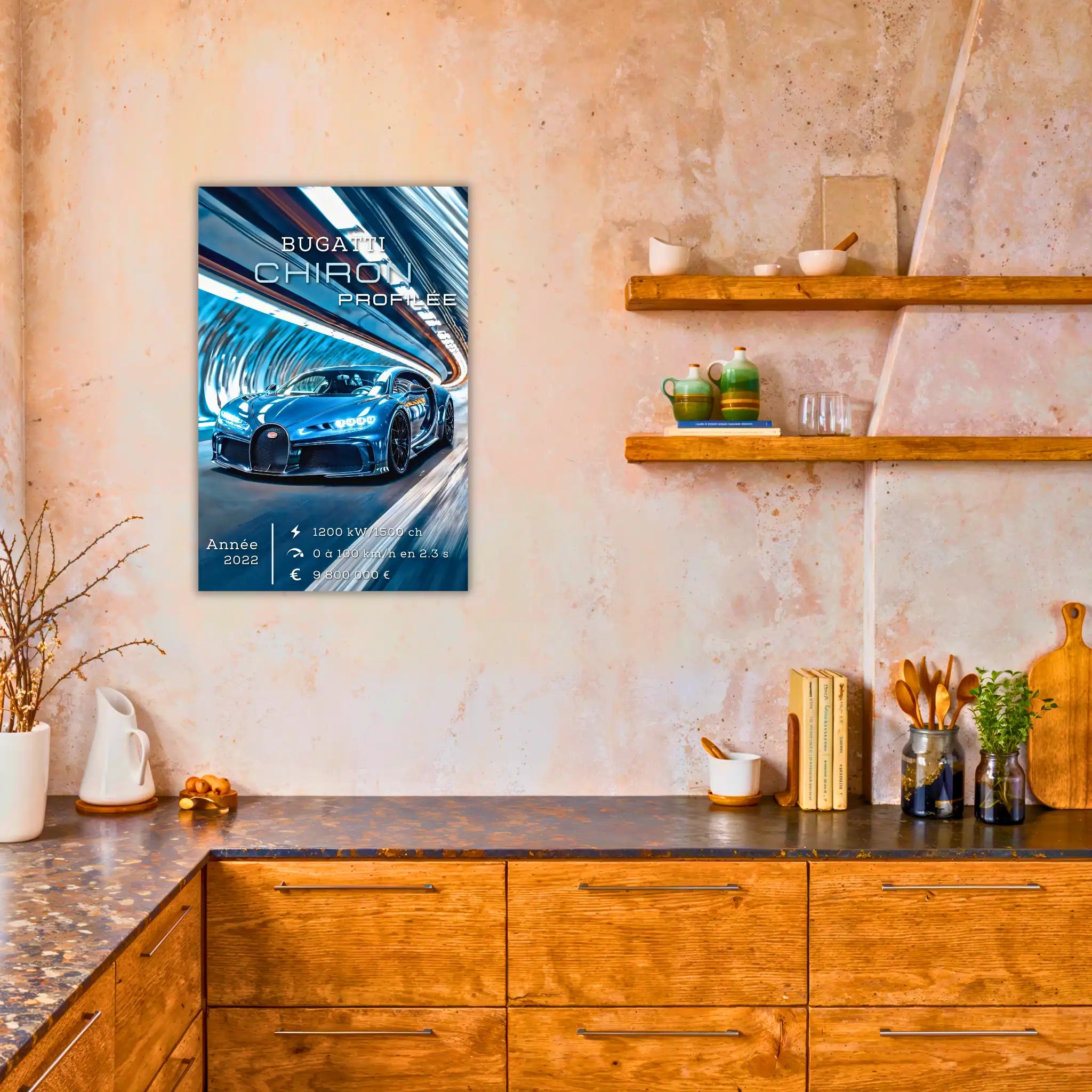 Tableau-Bugatti-Chiron-Profilee-dans-la-cuisine | DreamWay