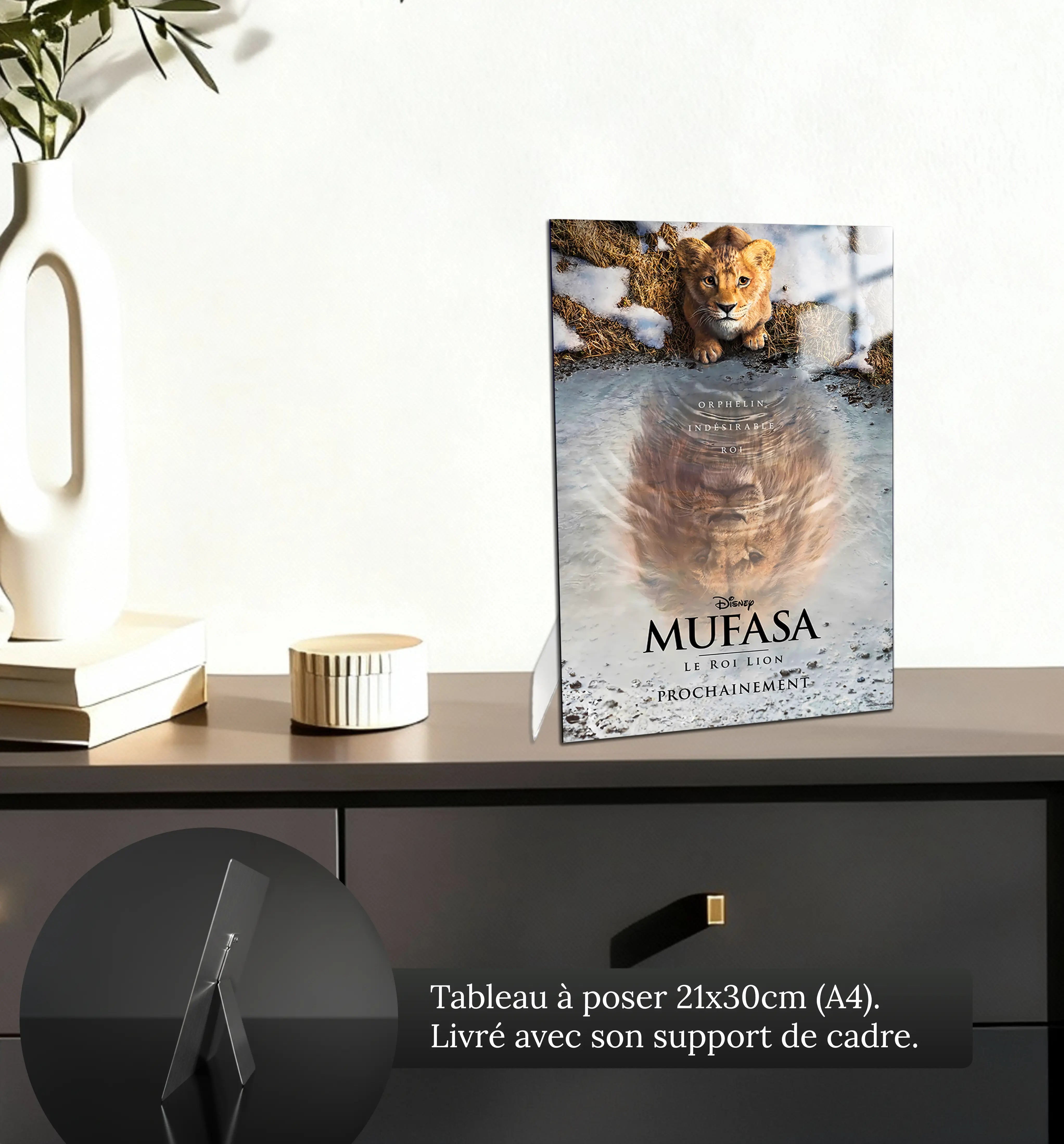 Tableau-Disney-Affiche-Mufasa-petit-format-a-poser-sur-meuble | DreamWay