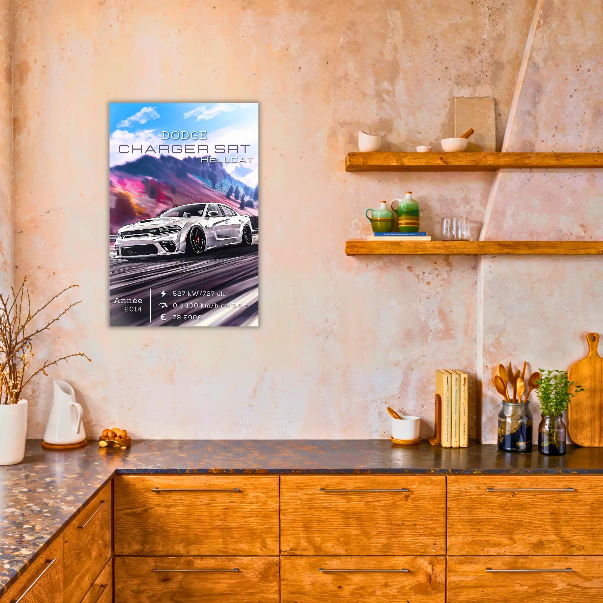 Tableau-Dodge-Charger-SRT-Hellcat-dans-la-cuisine | DreamWay
