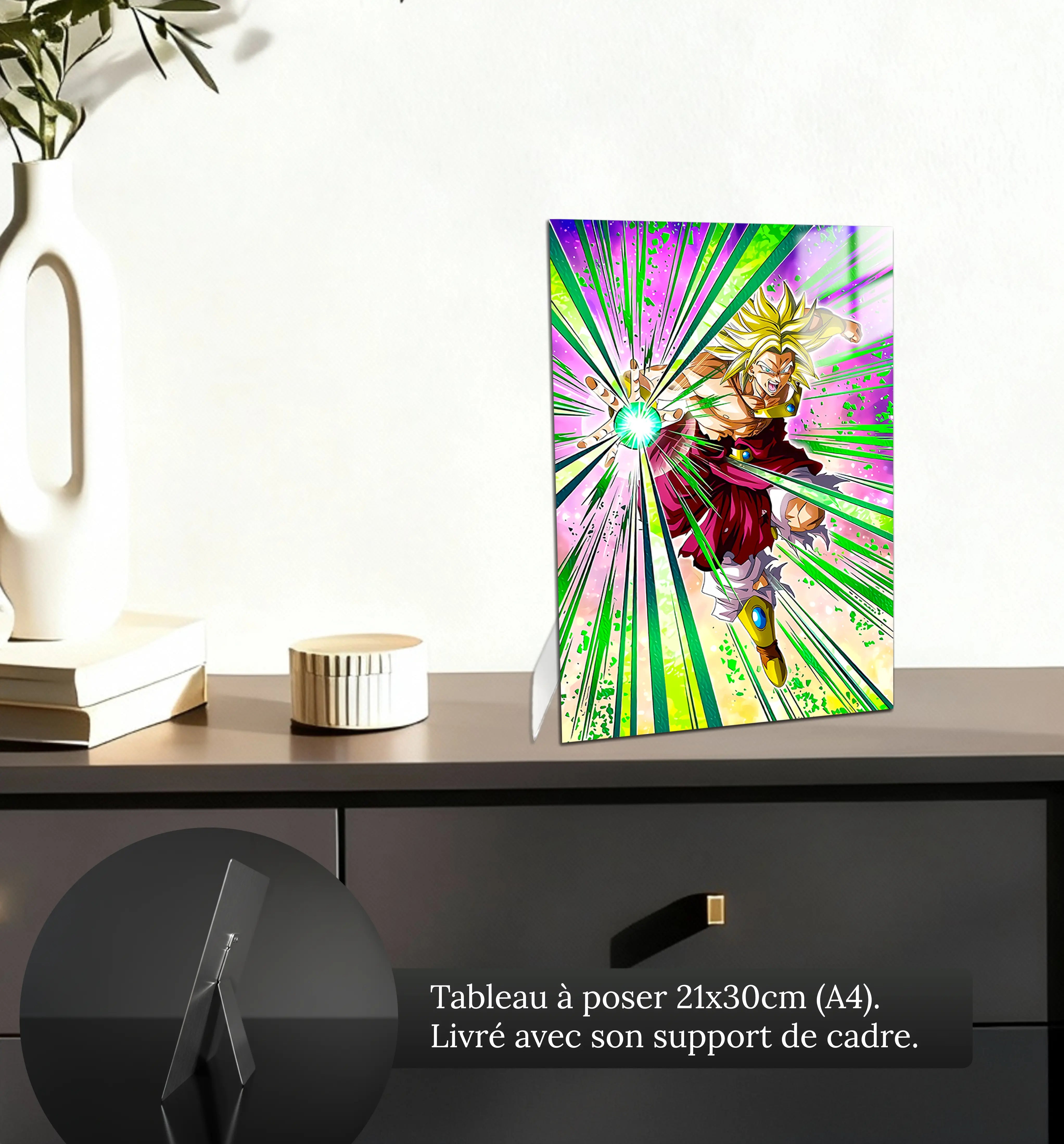 Tableau-Dragon-ball-z-broly-super-attaque-petit-format-a-poser-sur-meuble | DreamWay