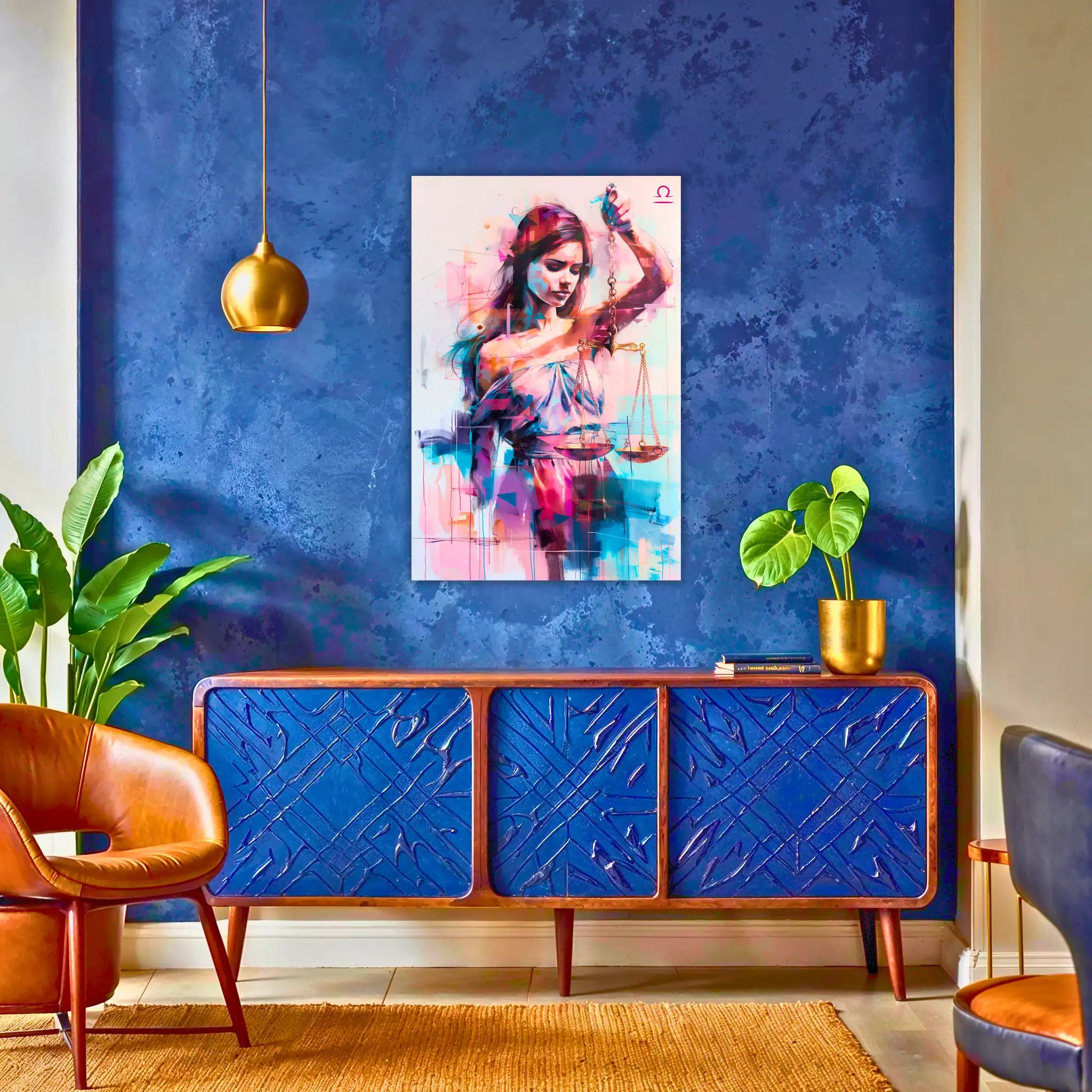 Tableau-Femme-Balance-au-dessus-du-buffet | DreamWay