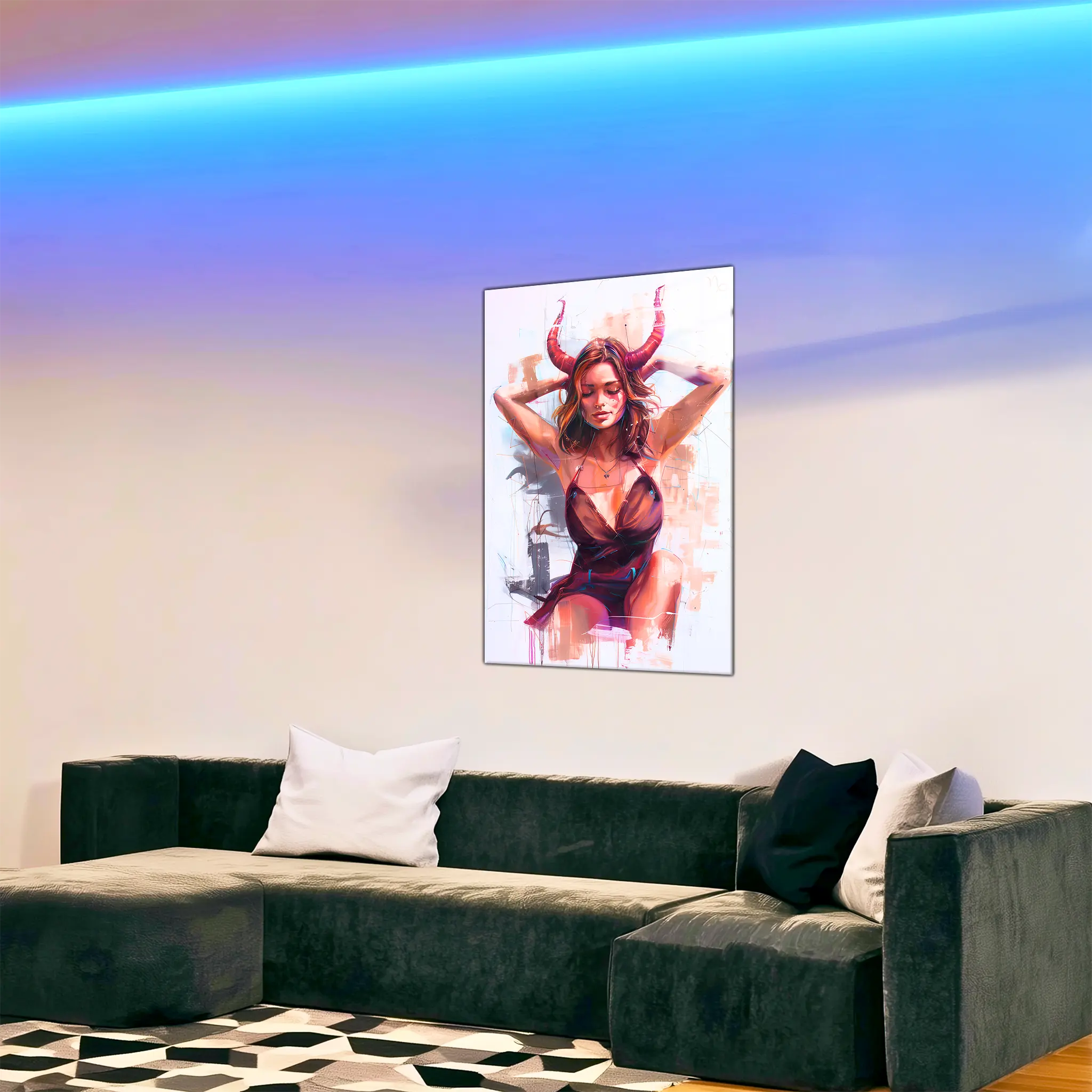 Tableau-Femme-Capricorne-dans-le-salon | DreamWay