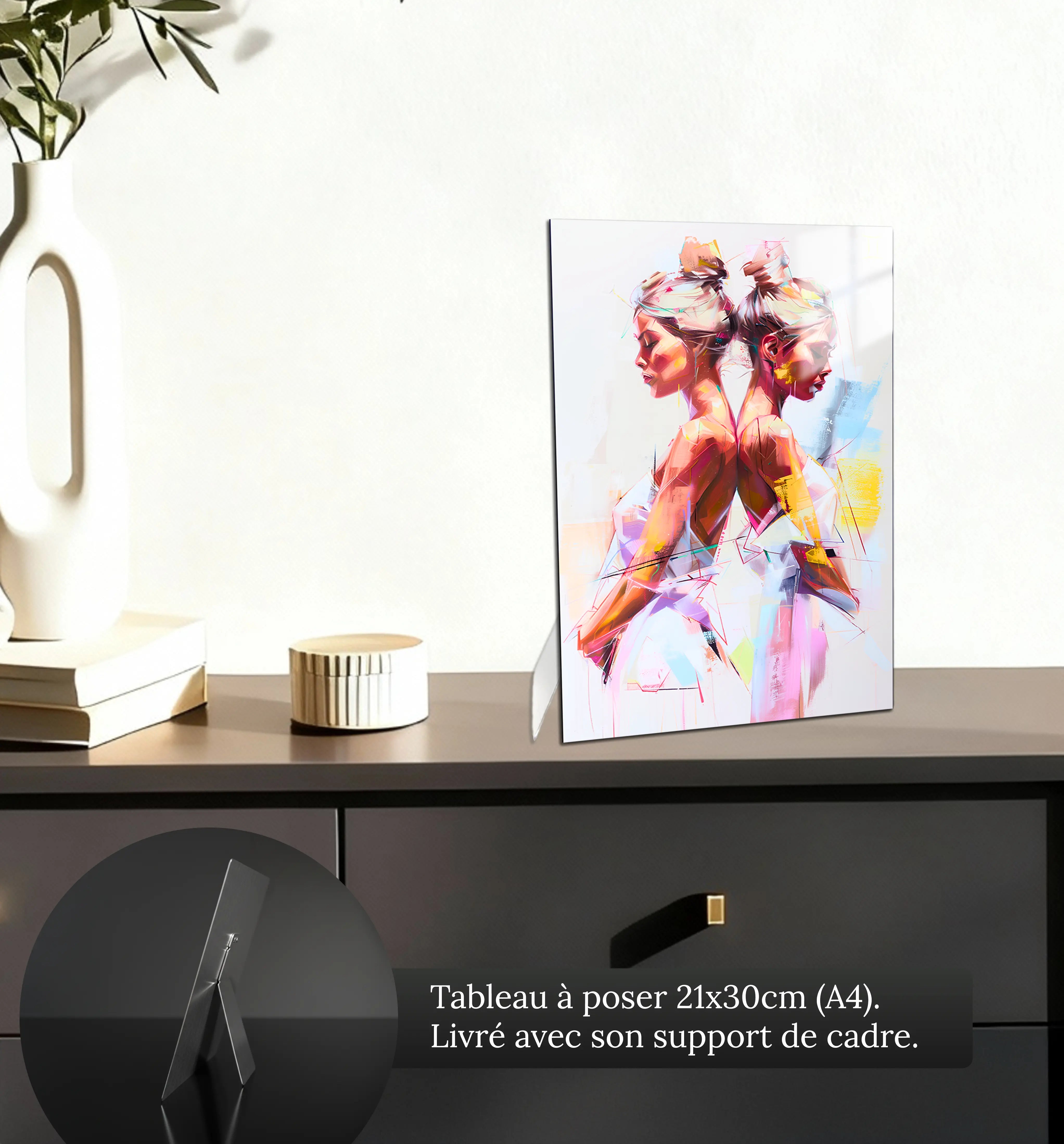 Tableau-Femme-Gemeau-petit-format-a-poser-sur-meuble | DreamWay