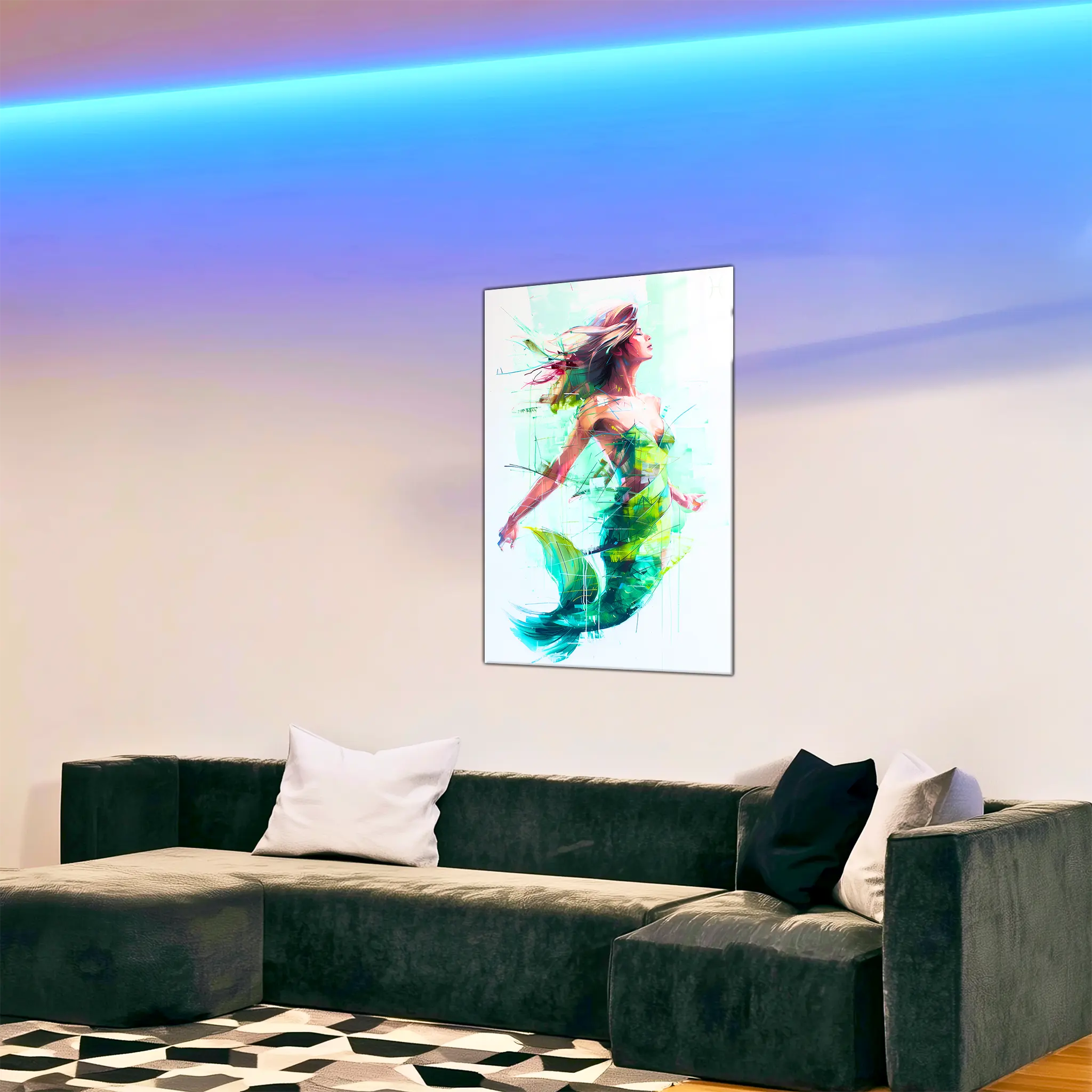 Tableau-Femme-Poisson-dans-le-salon | DreamWay