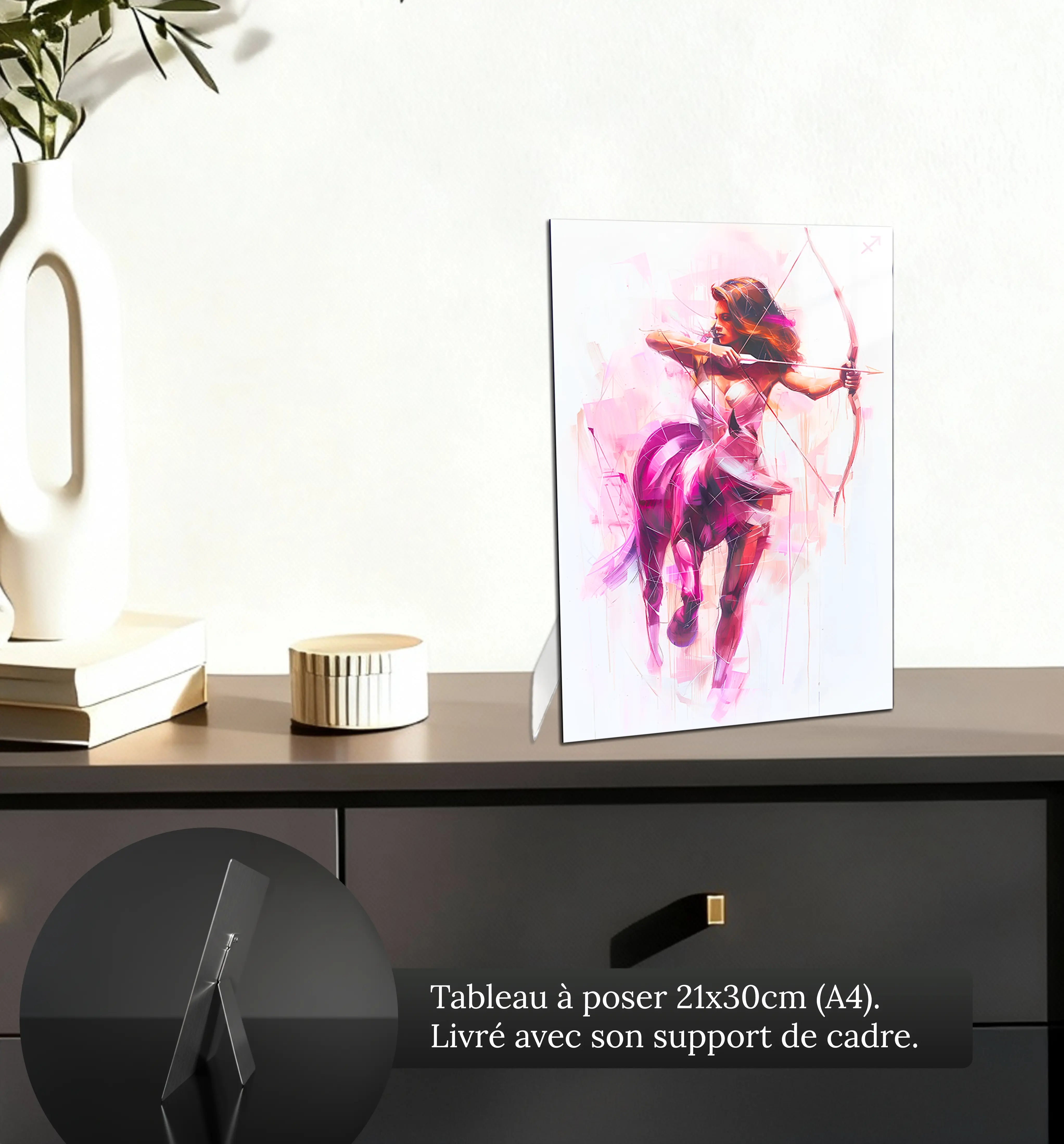 Tableau-Femme-Sagittaire-petit-format-a-poser-sur-meuble | DreamWay
