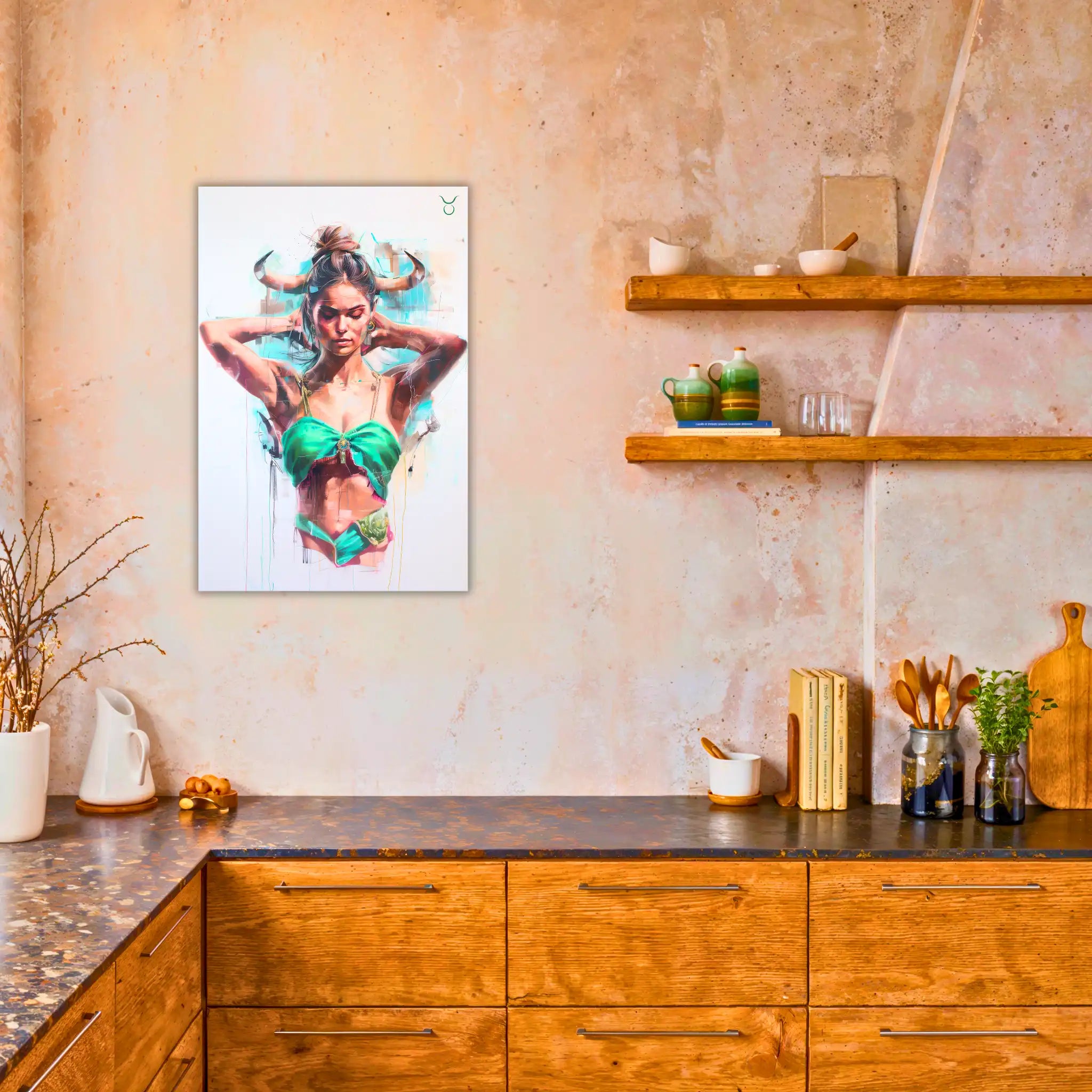 Tableau-Femme-Taureau-dans-la-cuisine | DreamWay