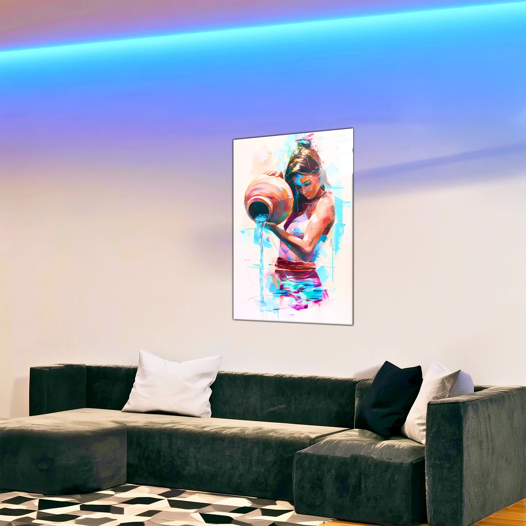 Tableau-Femme-Verseau-dans-le-salon | DreamWay