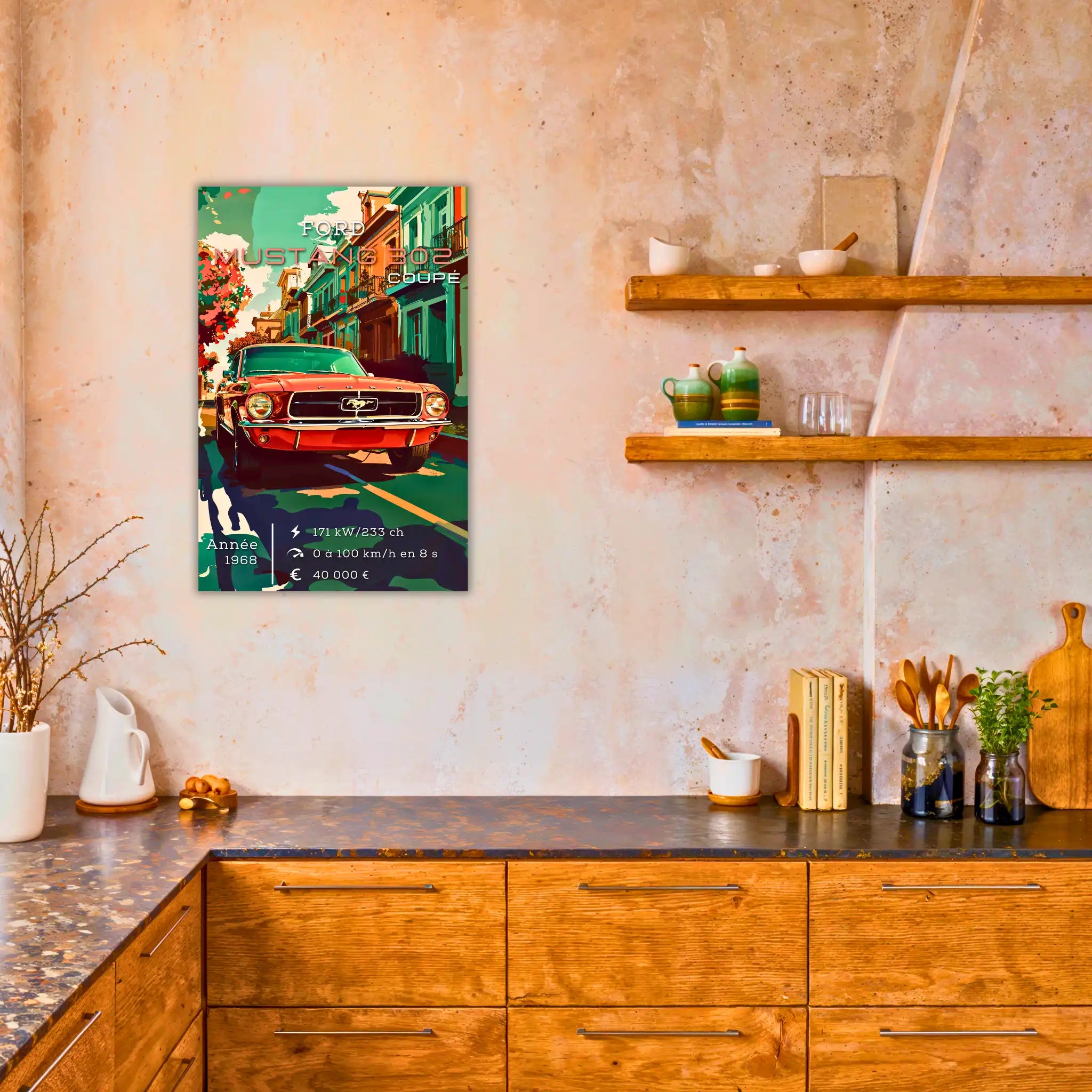 Tableau-Ford-Mustang-302-coupe-dans-la-cuisine | DreamWay