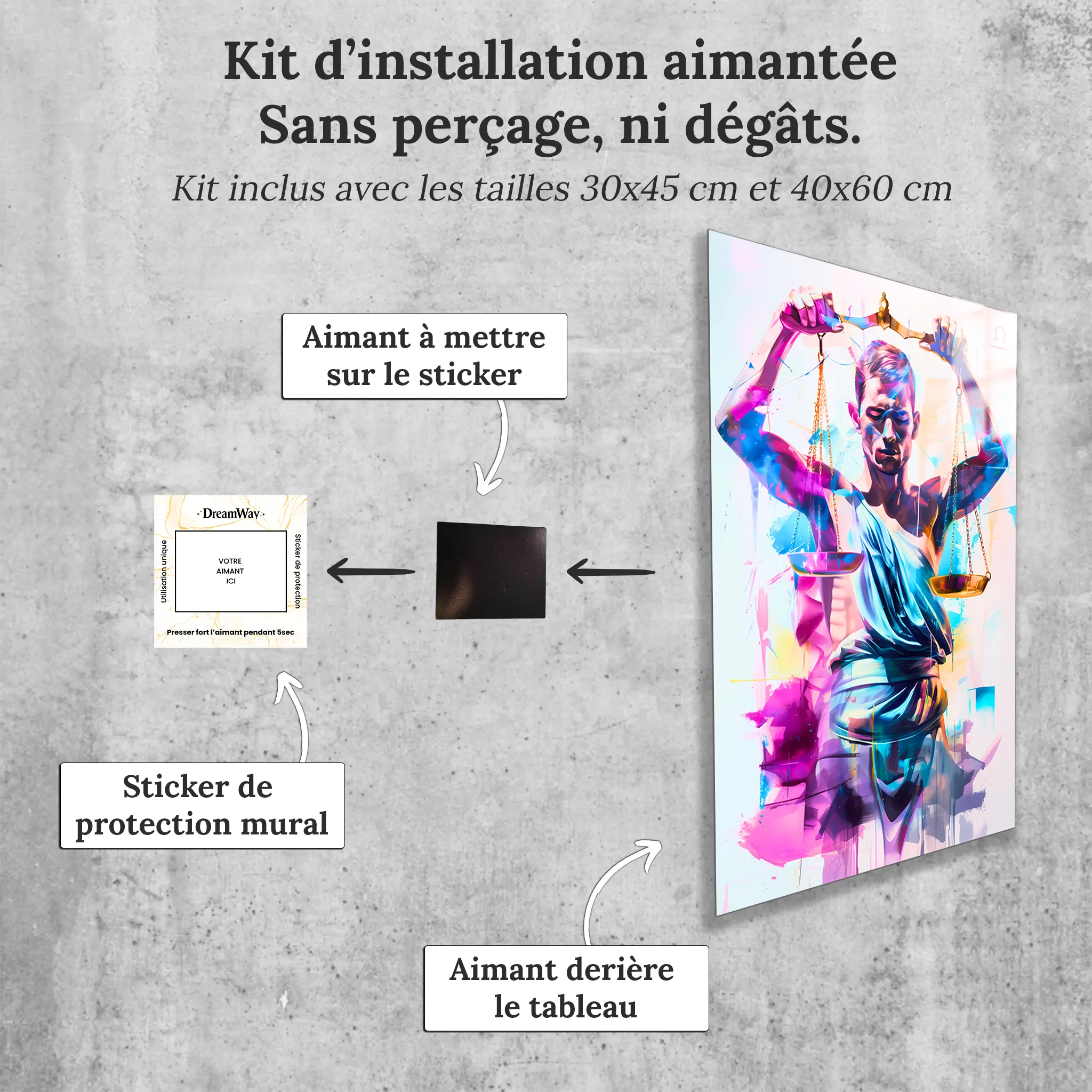 Tableau-Homme-Balance-avec-installation-aimantee | DreamWay