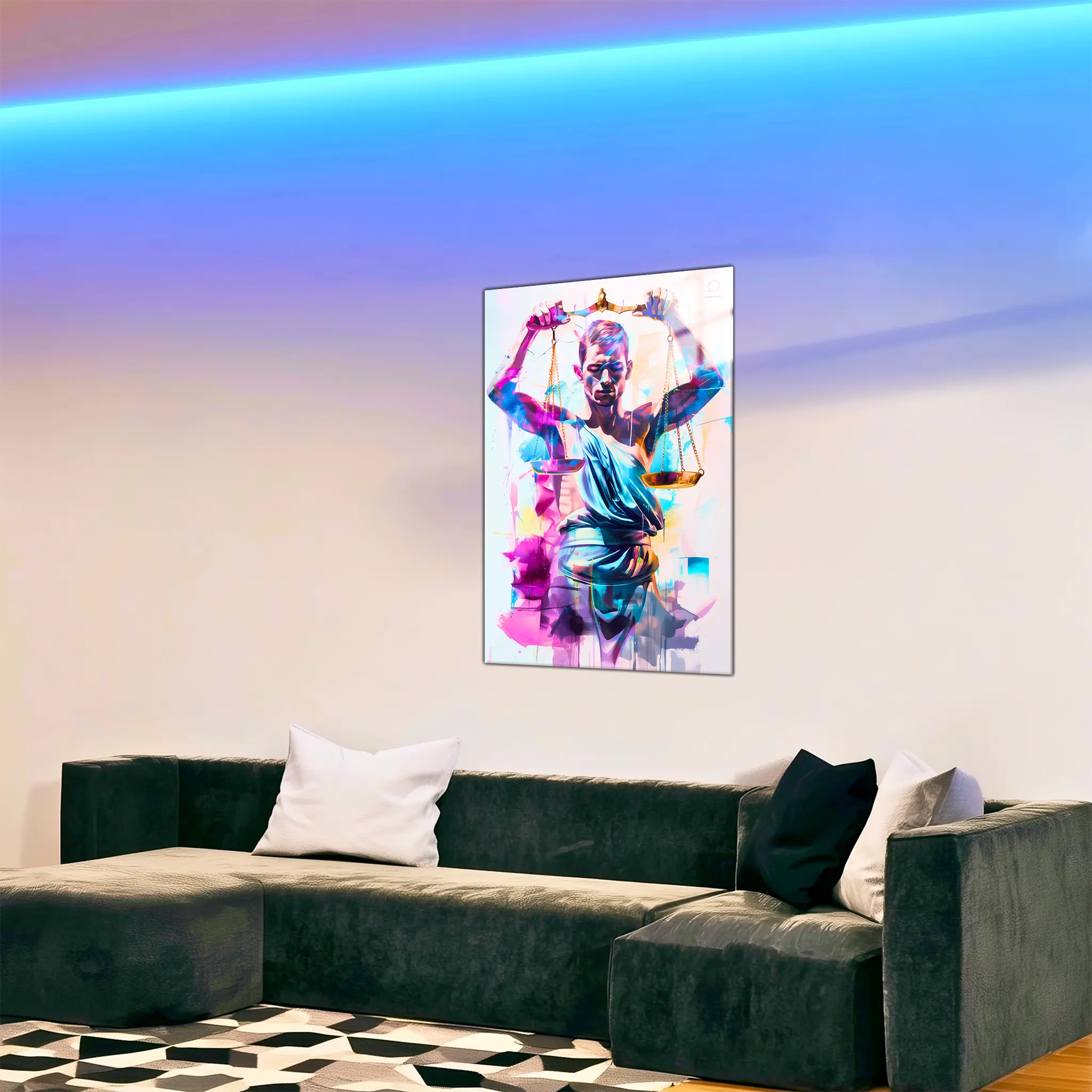 Tableau-Homme-Balance-dans-le-salon | DreamWay