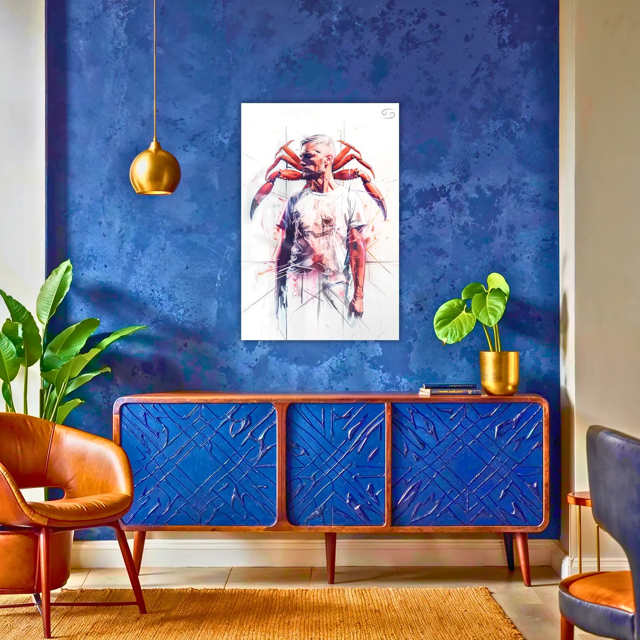 Tableau-Homme-Cancer-au-dessus-du-buffet | DreamWay