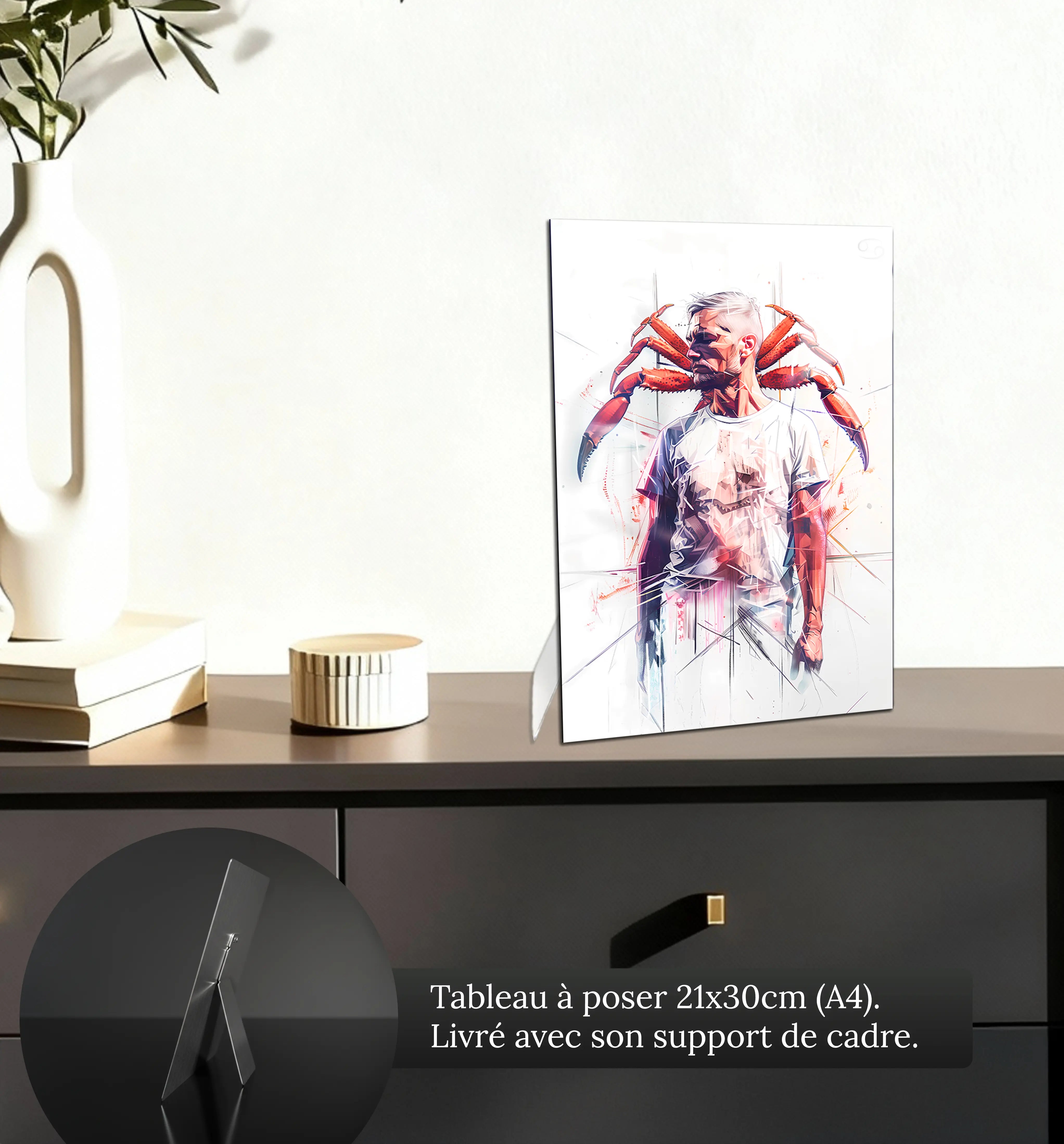 Tableau-Homme-Cancer-petit-format-a-poser-sur-meuble | DreamWay