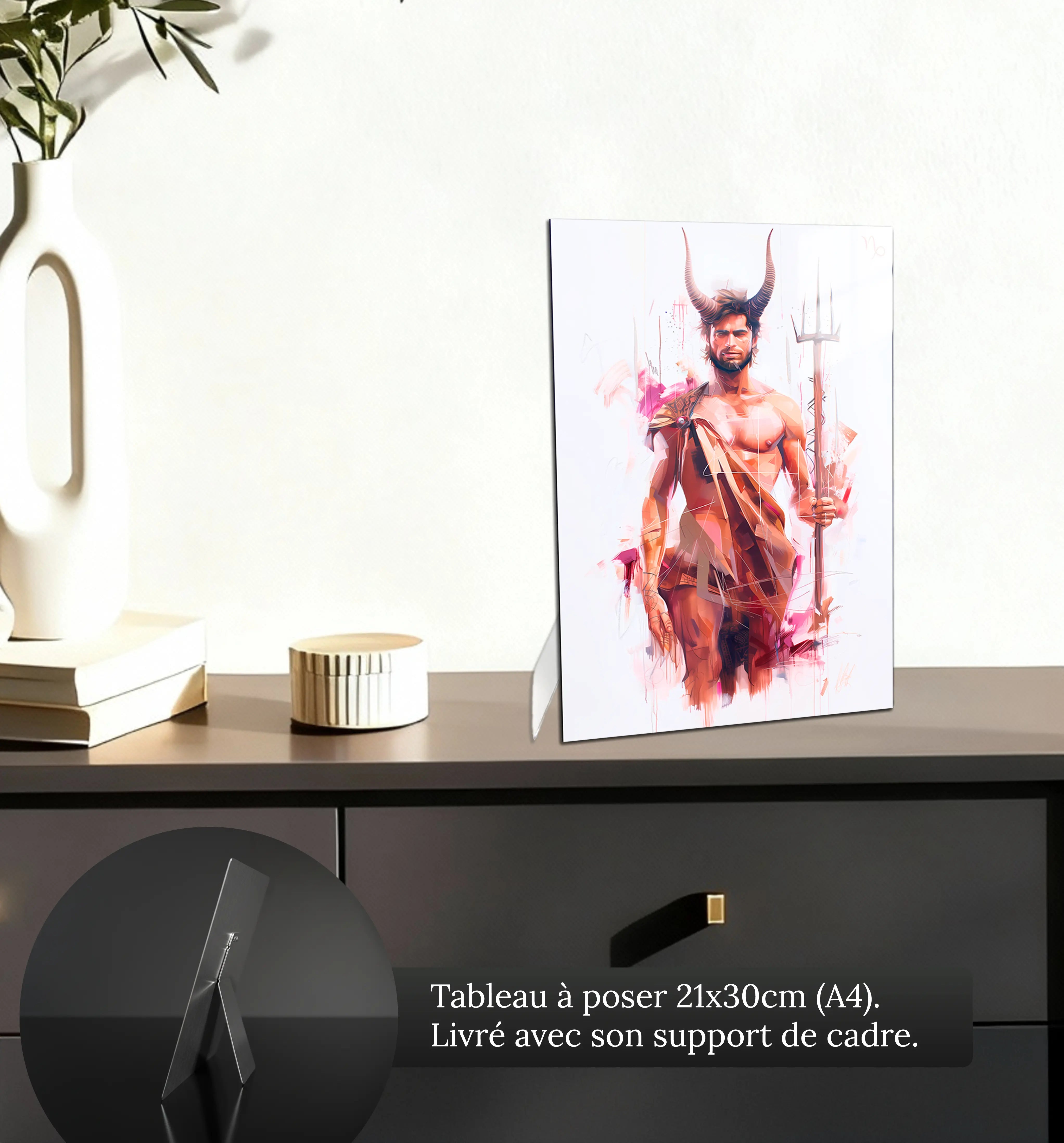 Tableau-Homme-Capricorne-petit-format-a-poser-sur-meuble | DreamWay