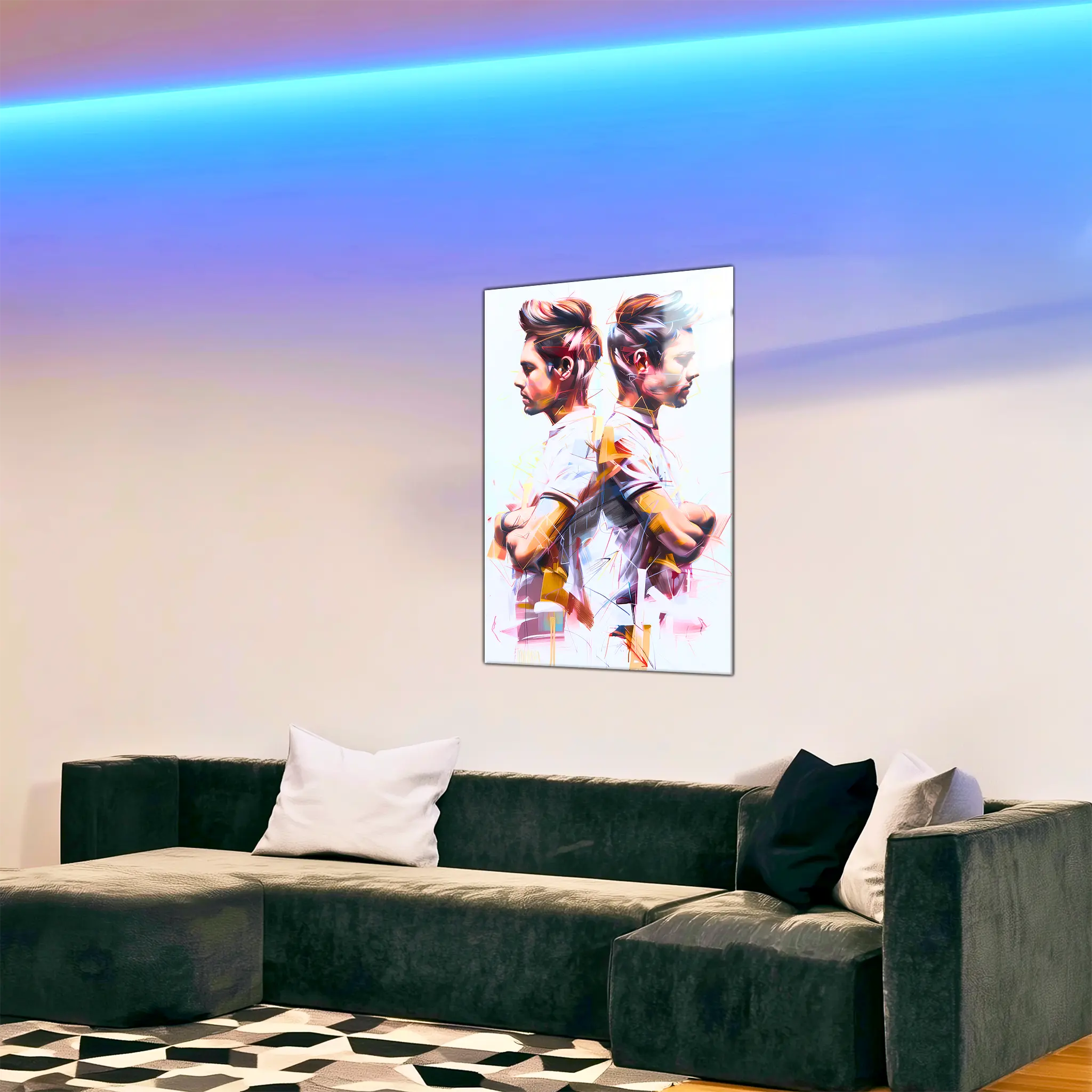 Tableau-Homme-Gemeau-dans-le-salon | DreamWay