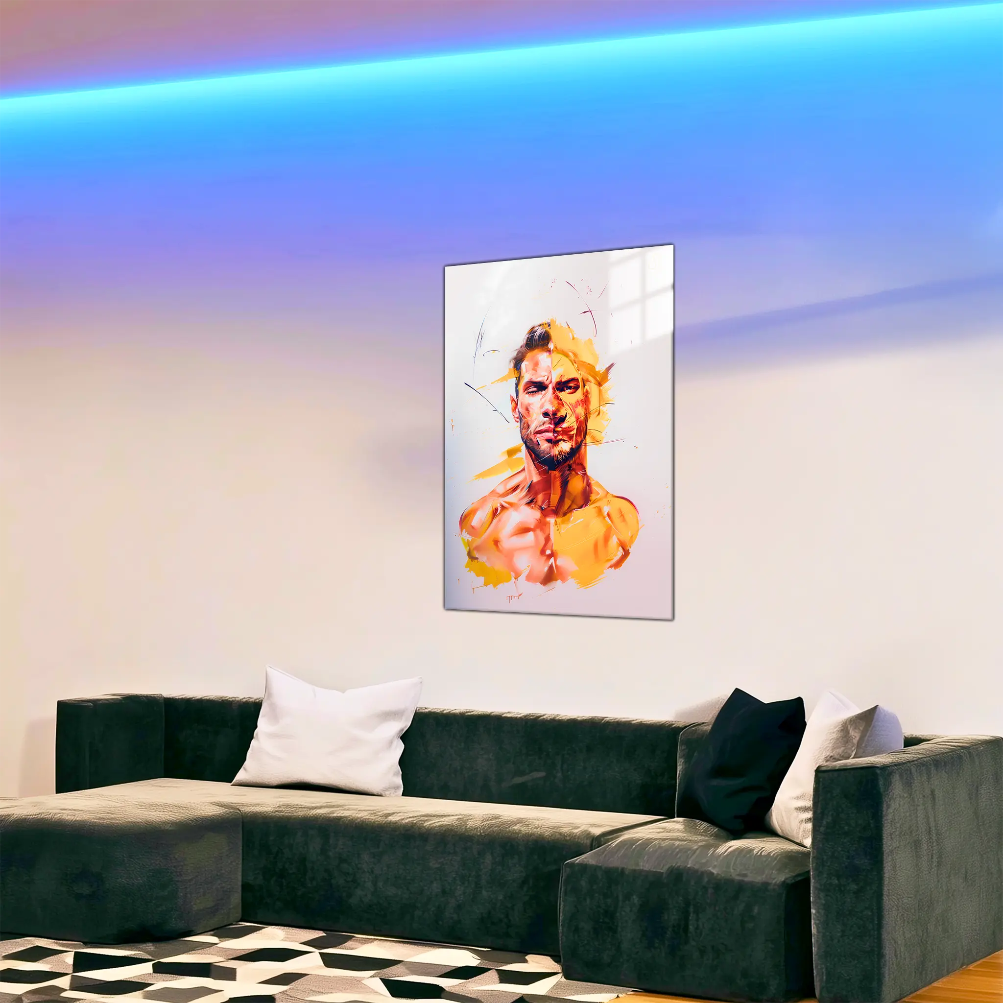 Tableau-Homme-Lion-dans-le-salon | DreamWay