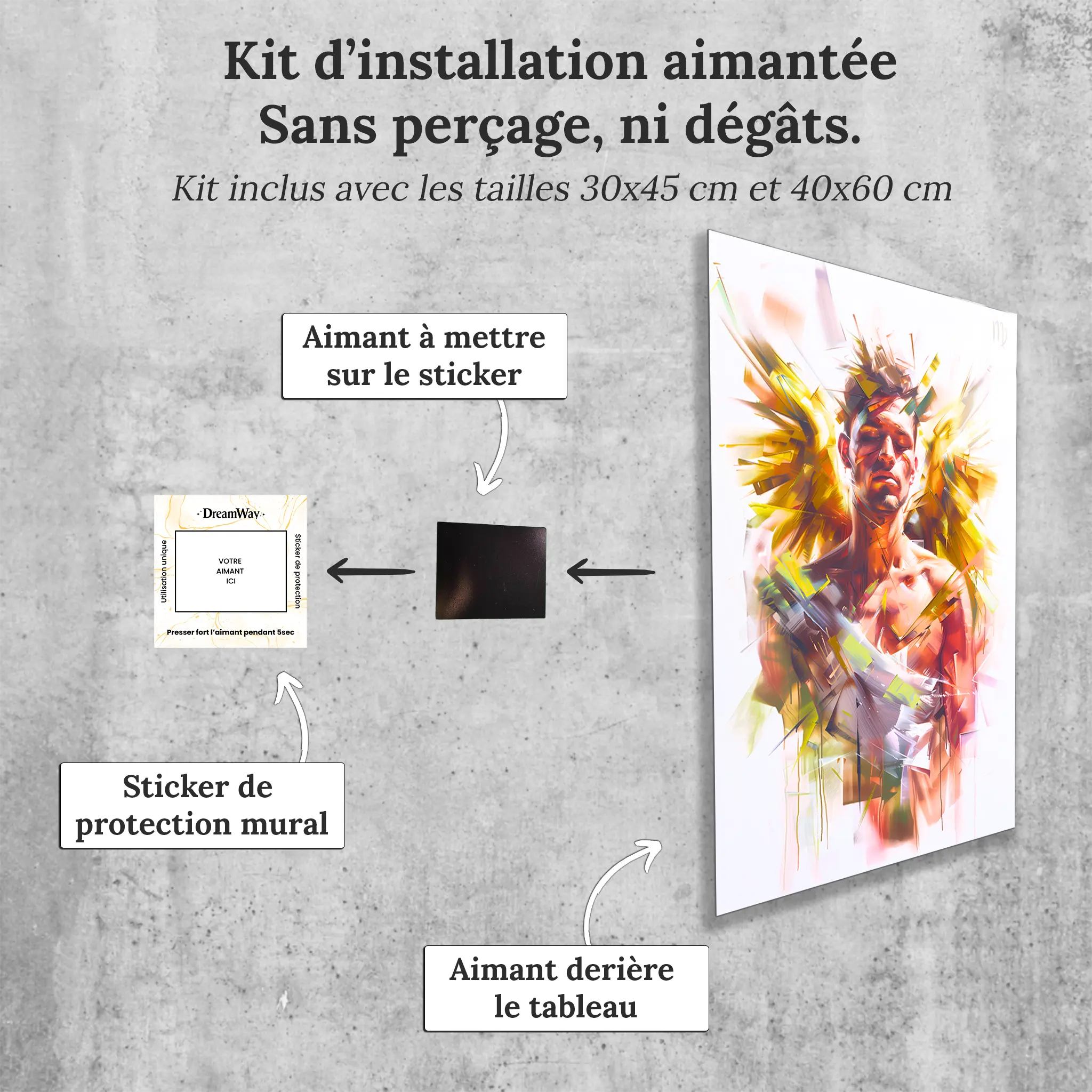 Tableau-Homme-Vierge-avec-installation-aimantee | DreamWay