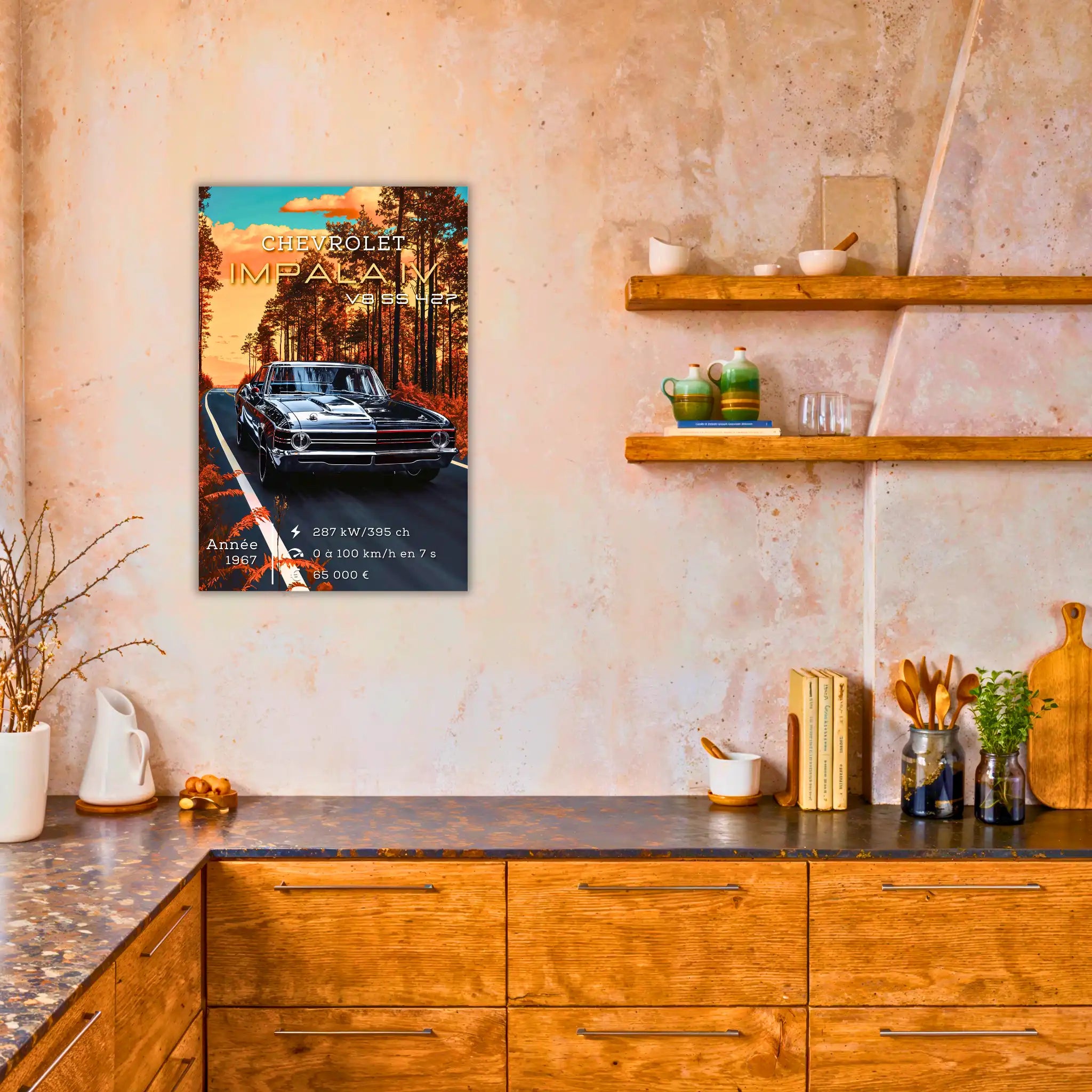 Tableau-Impala-Chevrolet-V8-SS-427-dans-la-cuisine | DreamWay