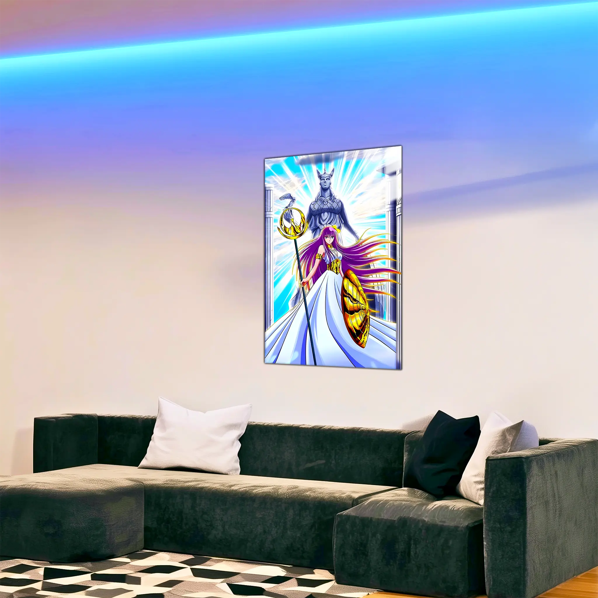 Tableau-Les-Chevaliers-Du-Zodiaque-Deesse-Athena-dans-le-salon | DreamWay