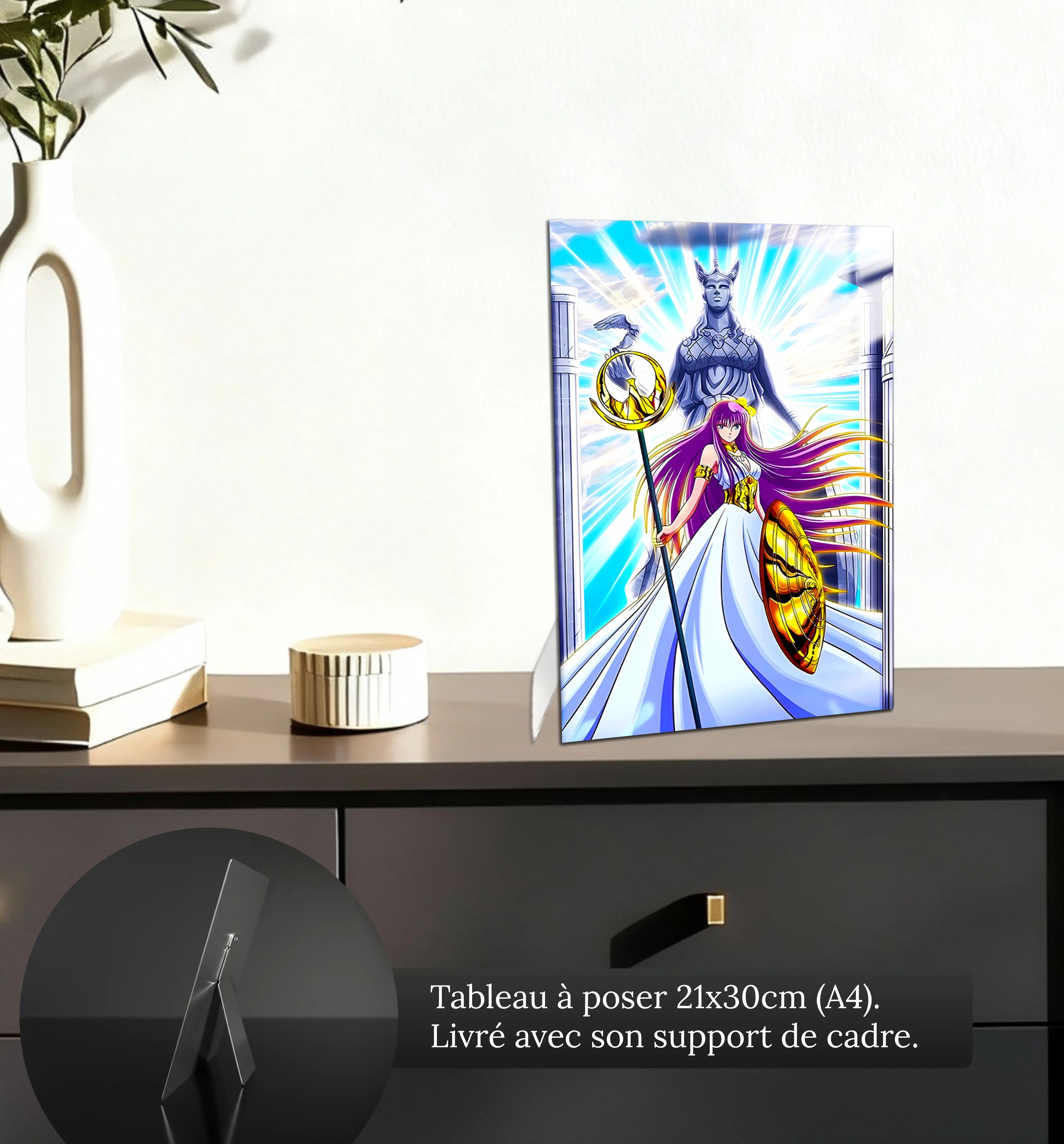 Tableau-Les-Chevaliers-Du-Zodiaque-Deesse-Athena-petit-format-a-poser-sur-meuble | DreamWay