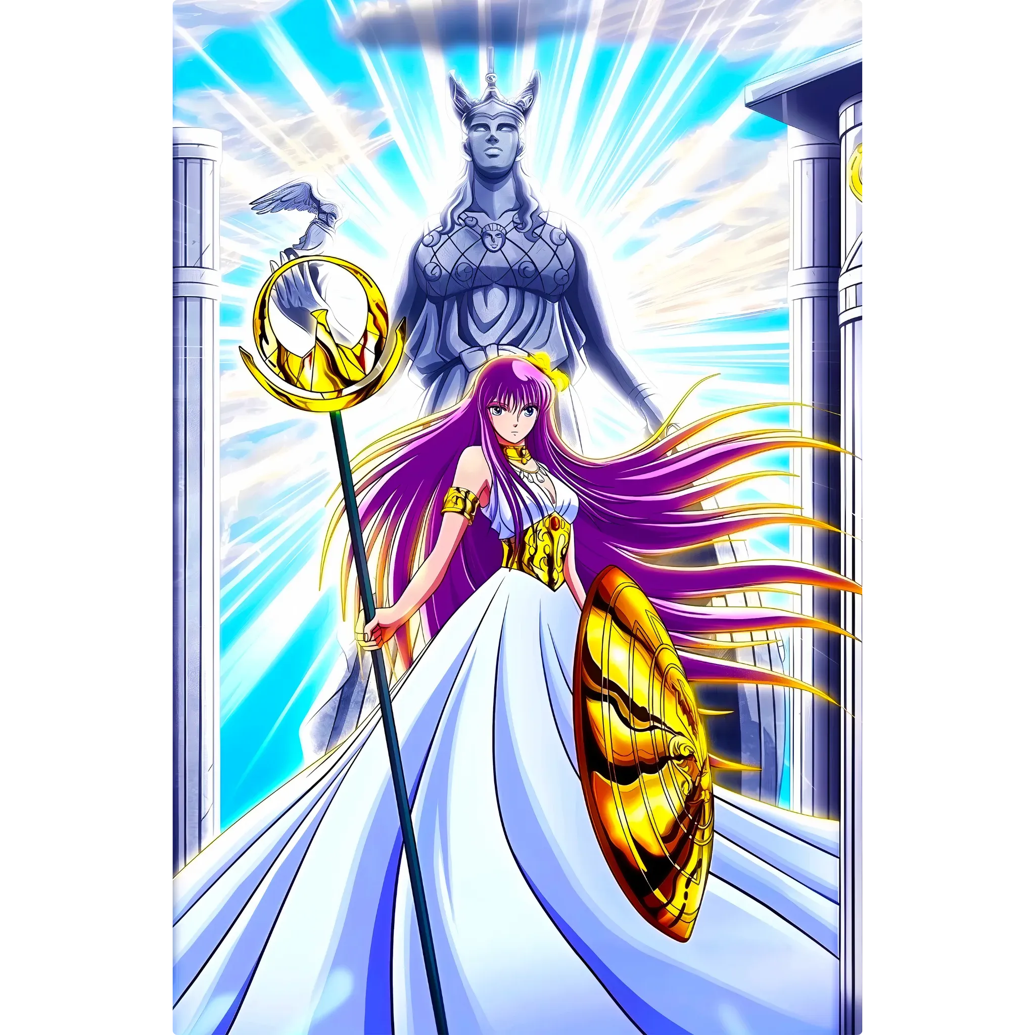 Tableau-Les-Chevaliers-Du-Zodiaque-Deesse-Athena | DreamWay