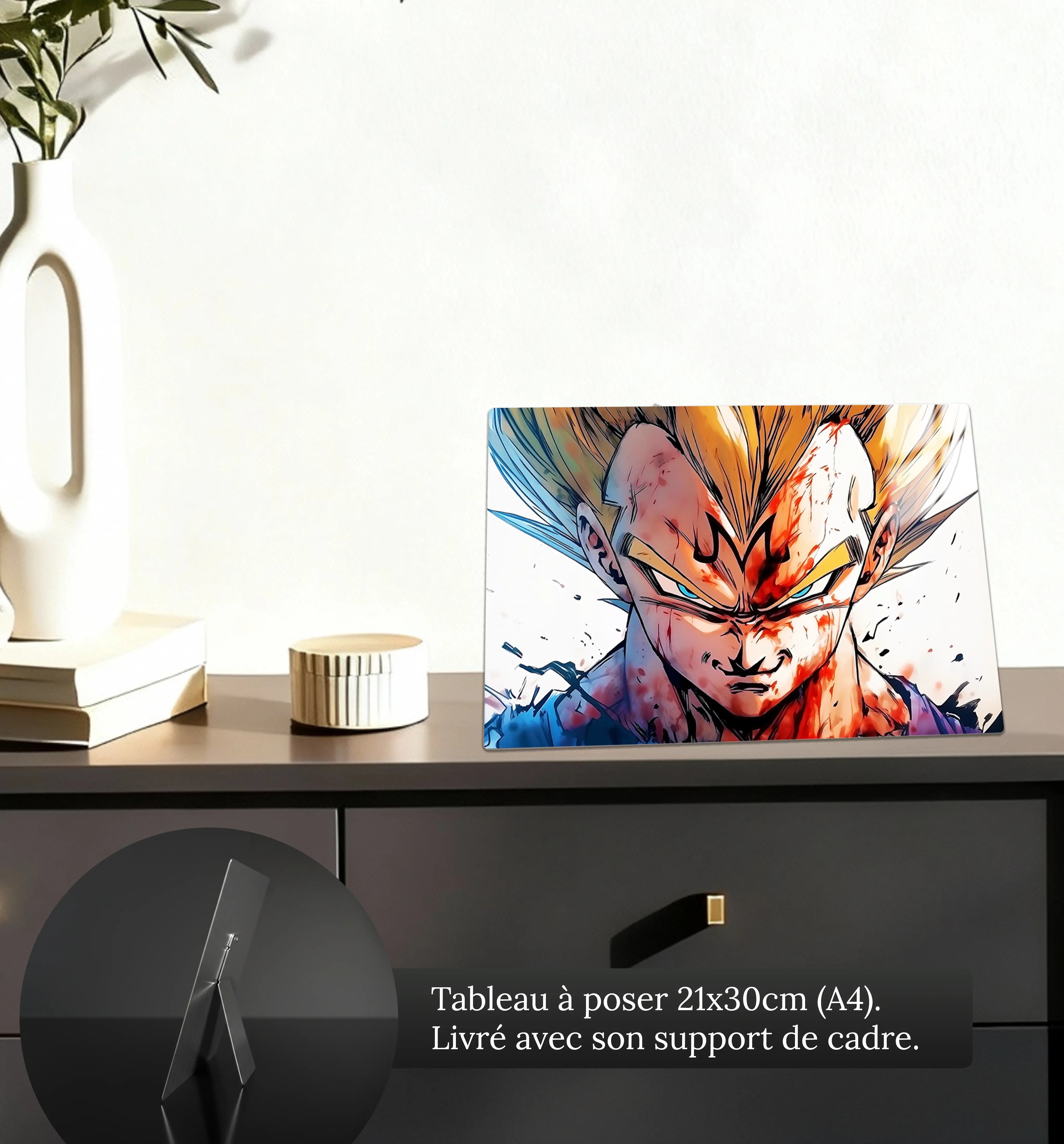 Tableau-Majin-Vegeta-petit-format-a-poser-sur-meuble | DreamWay