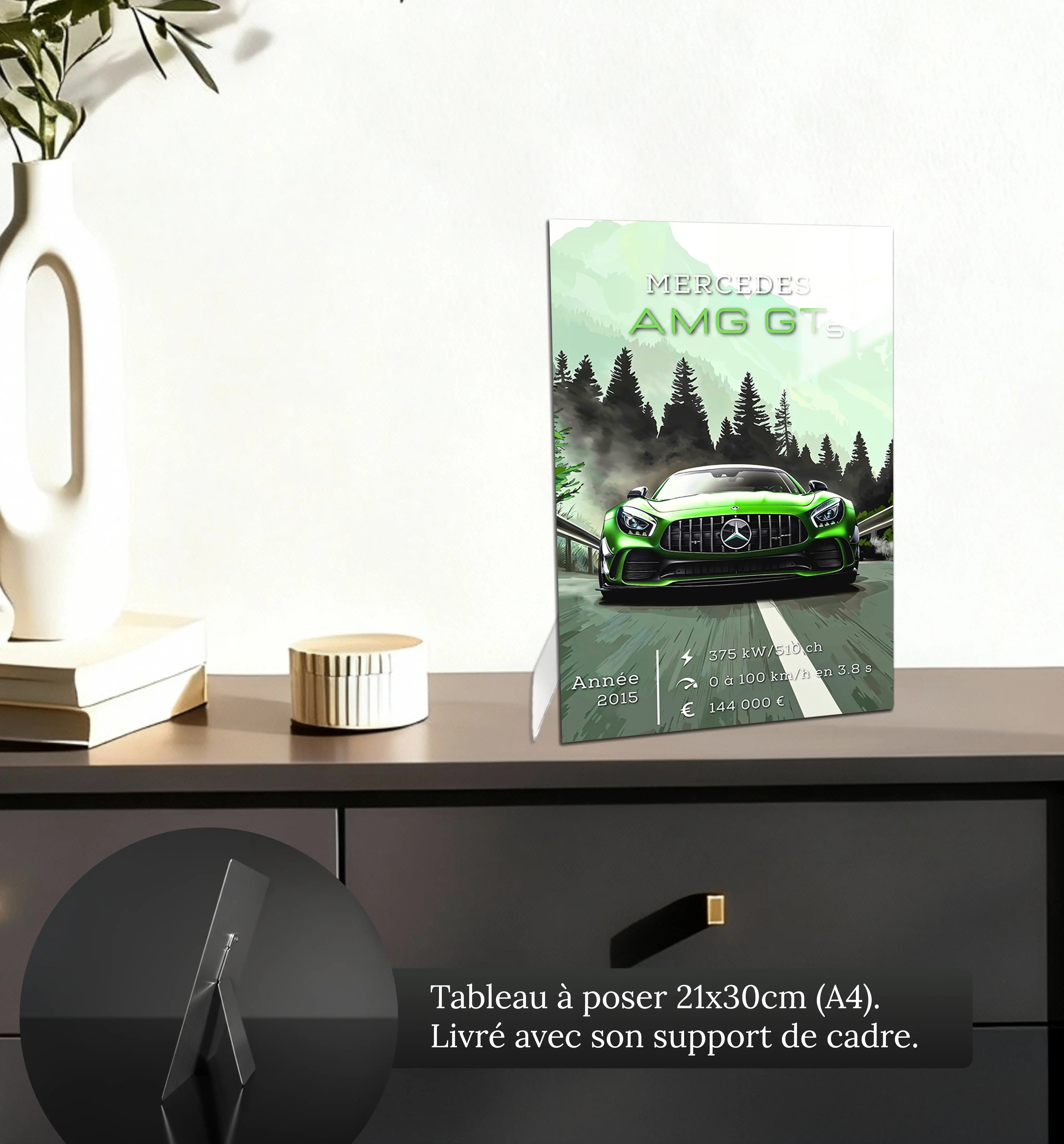 Tableau-Mercedes-AMG-GT-S-petit-format-a-poser-sur-meuble | DreamWay