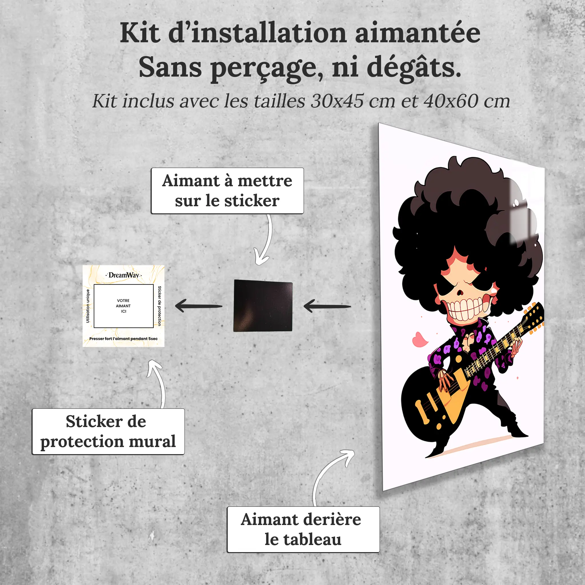 Tableau-One-piece-Chibi-Brook-avec-installation-aimantee | DreamWay