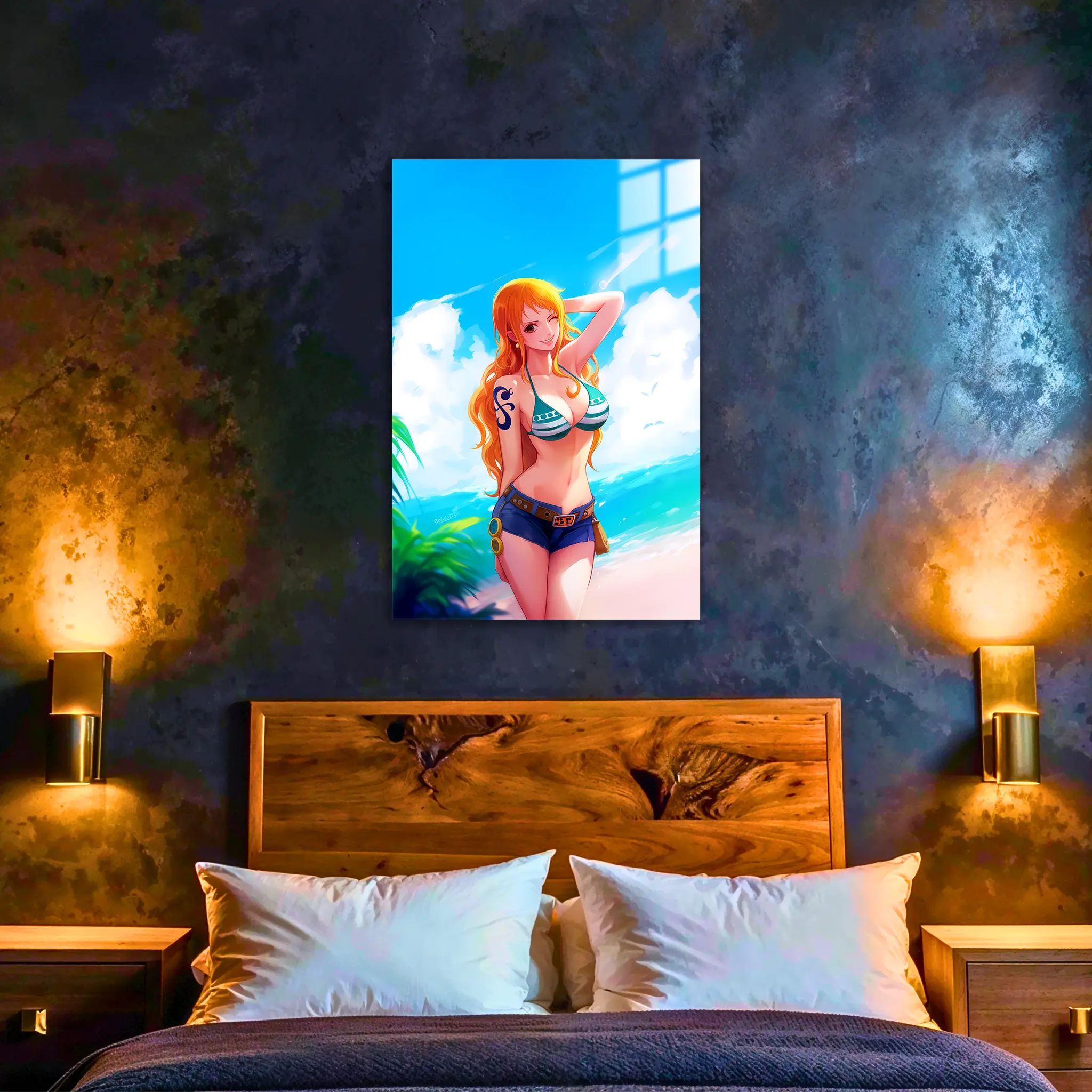 Tableau-One-piece-Nami-a-la-plage-dans-la-chambre | DreamWay