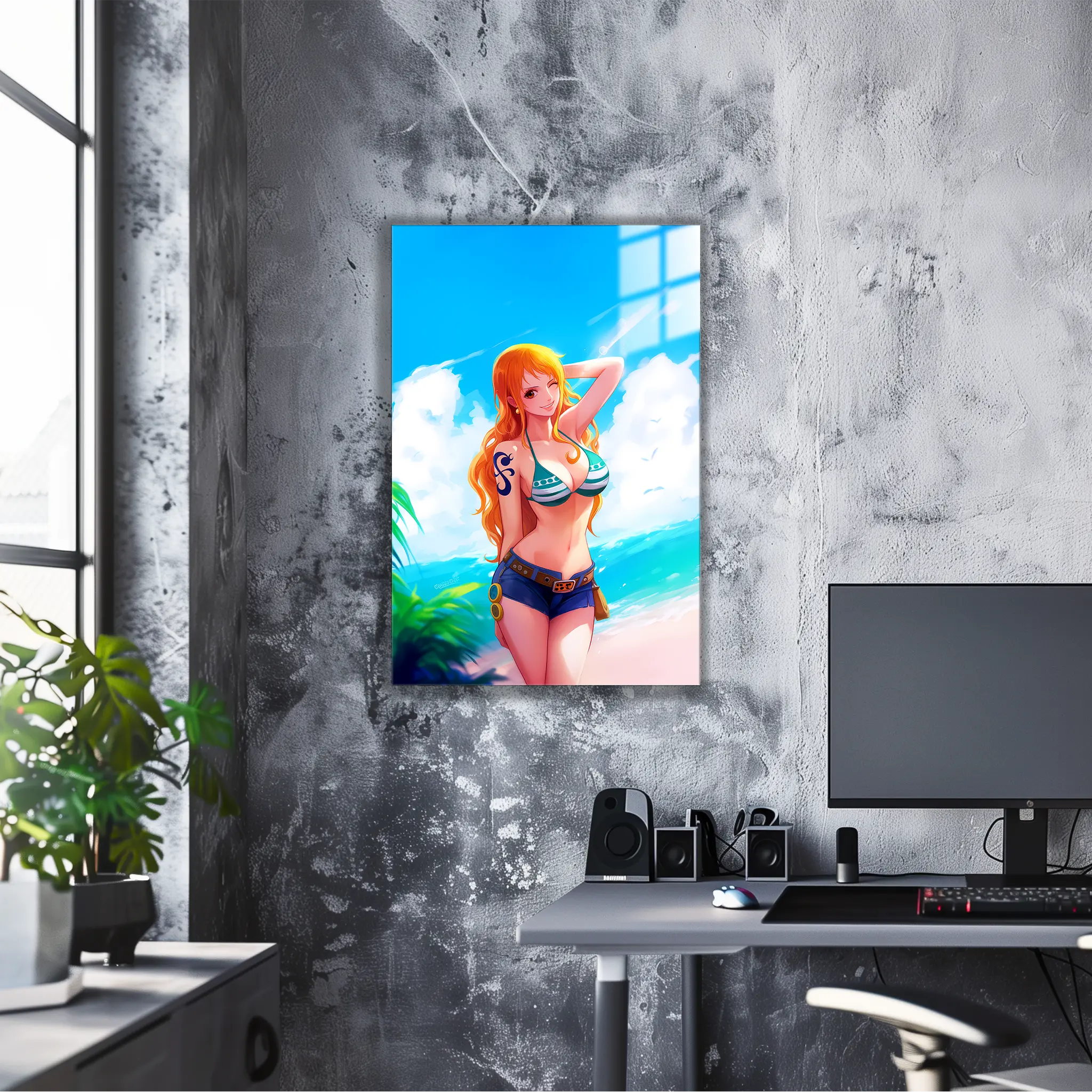 Tableau-One-piece-Nami-a-la-plage | DreamWay