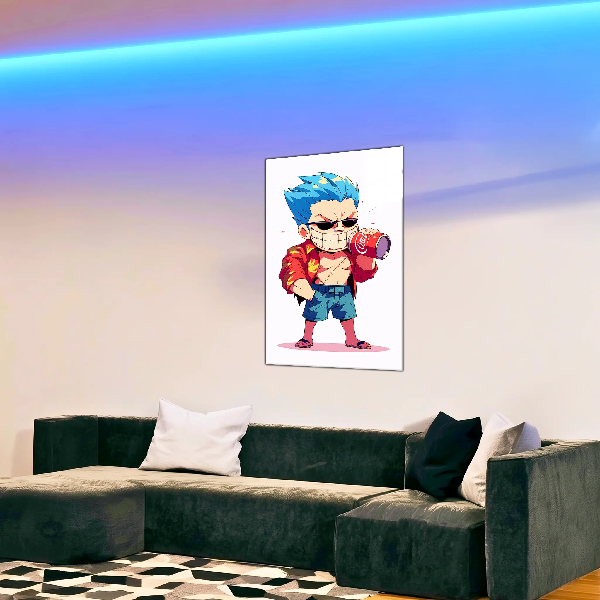 Tableau-One-piece-chibi-Franky-dans-le-salon | DreamWay