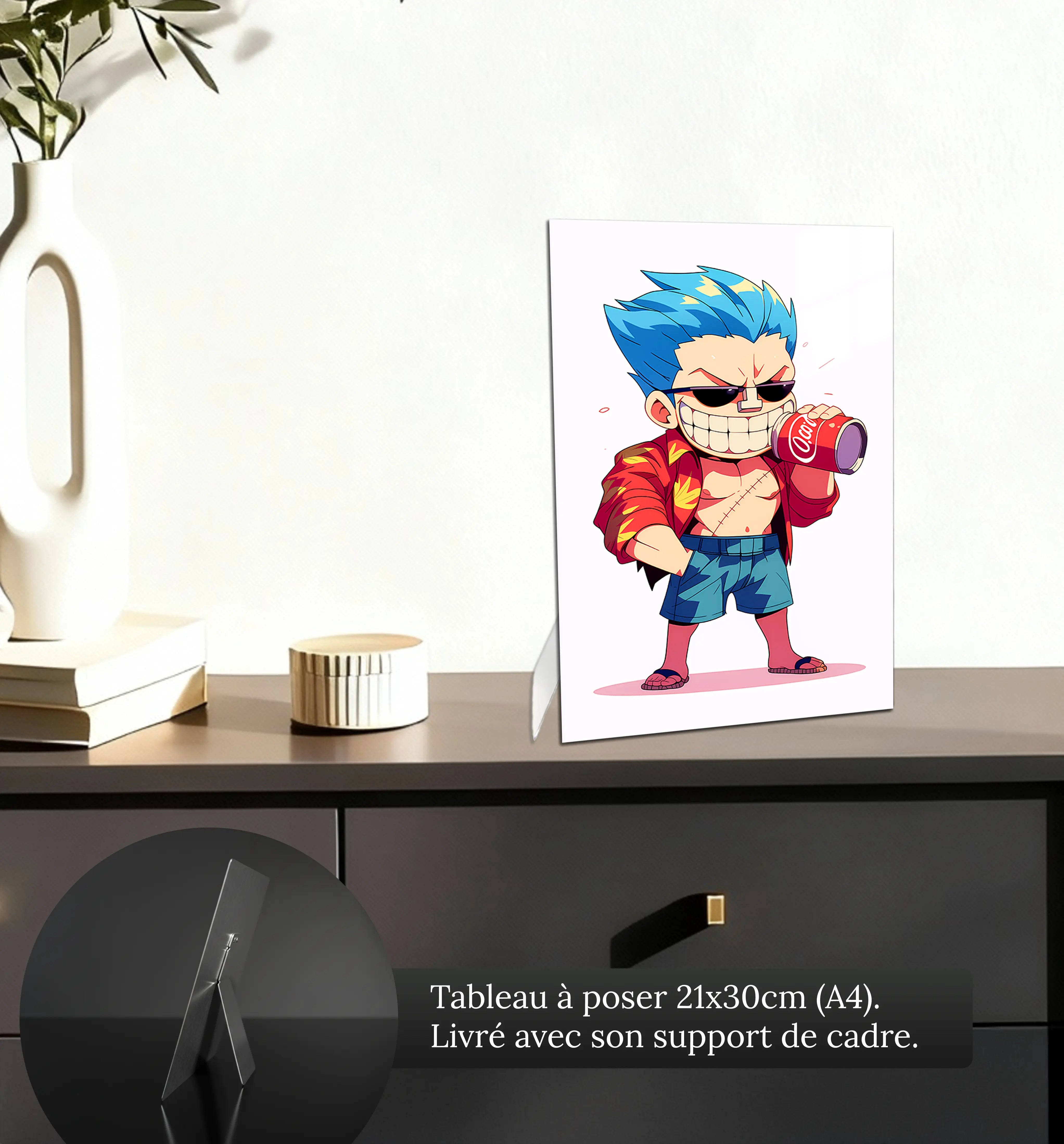 Tableau-One-piece-chibi-Franky-petit-format-a-poser-sur-meuble | DreamWay