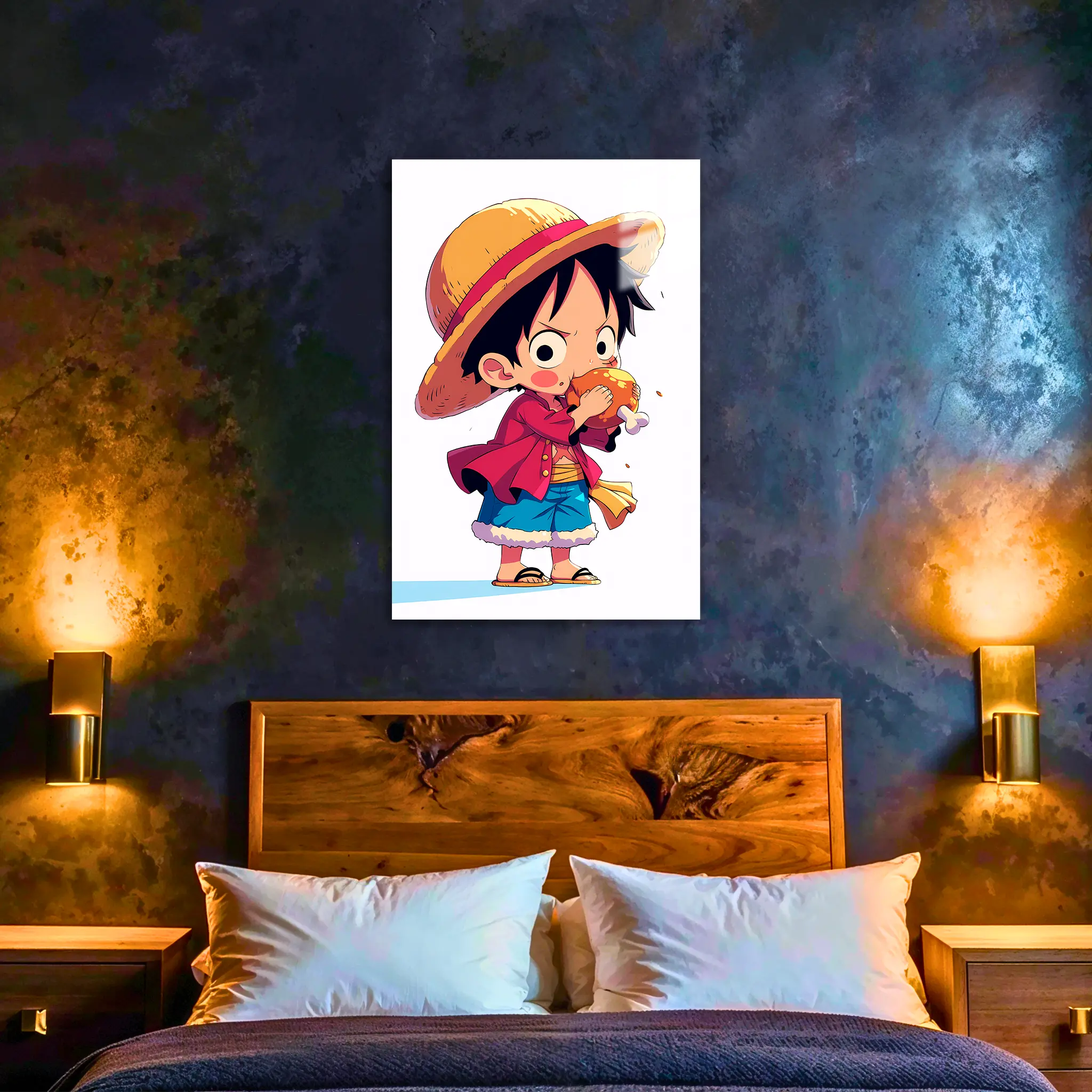 Tableau-One-piece-chibi-Luffy-dans-la-chambre | DreamWay