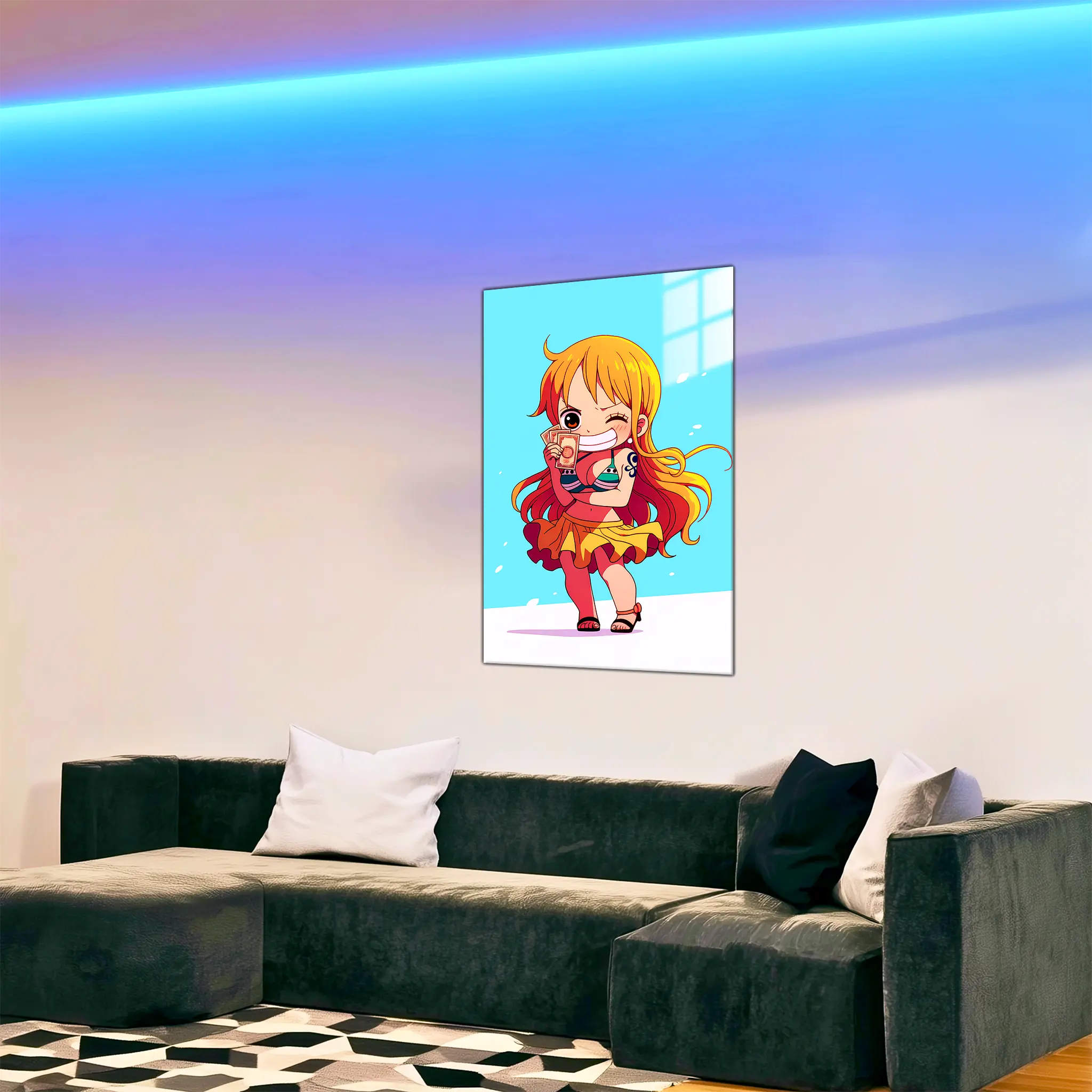 Tableau-One-piece-chibi-Nami-dans-le-salon | DreamWay
