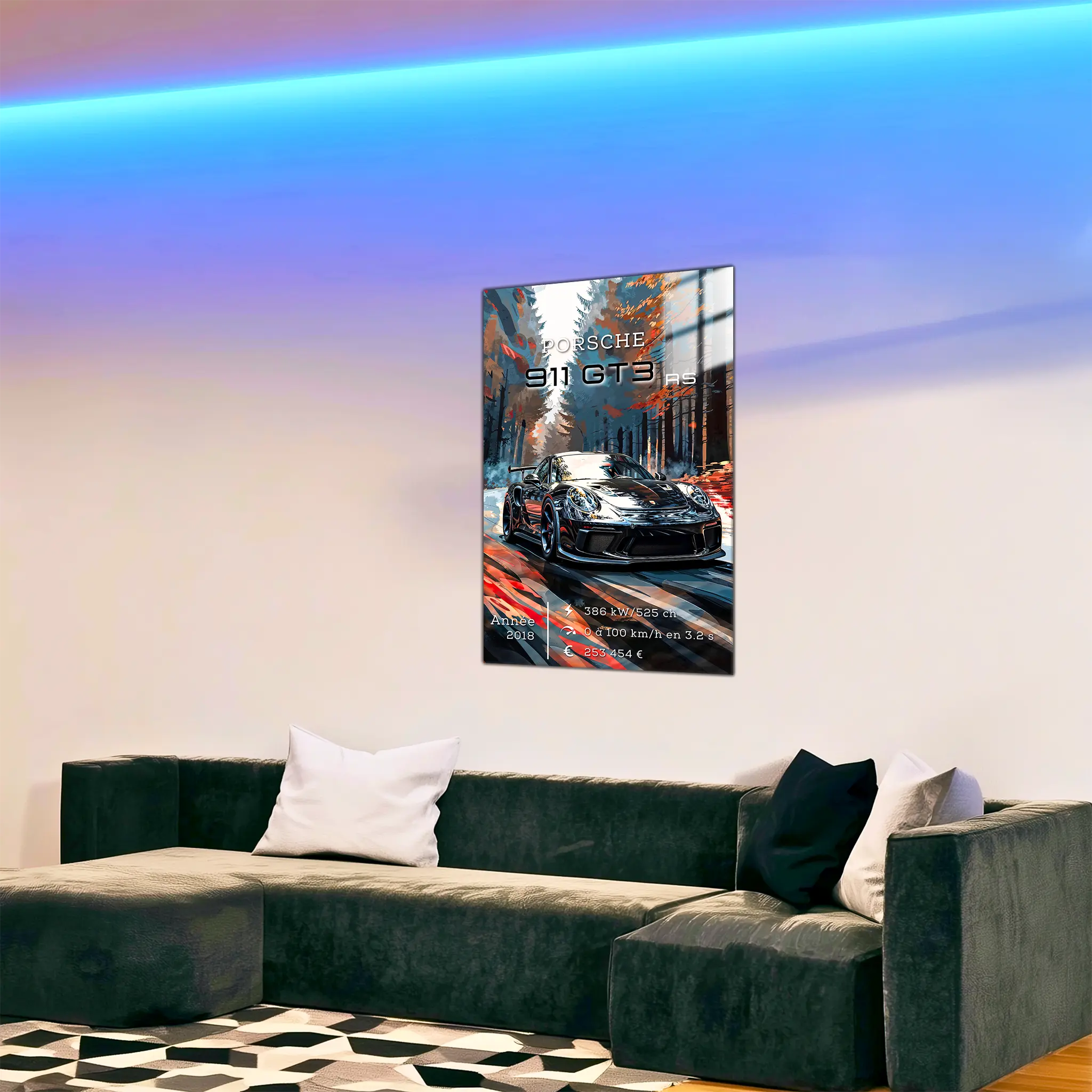 Tableau-Porsche-911-GT3-RS-dans-le-salon | DreamWay