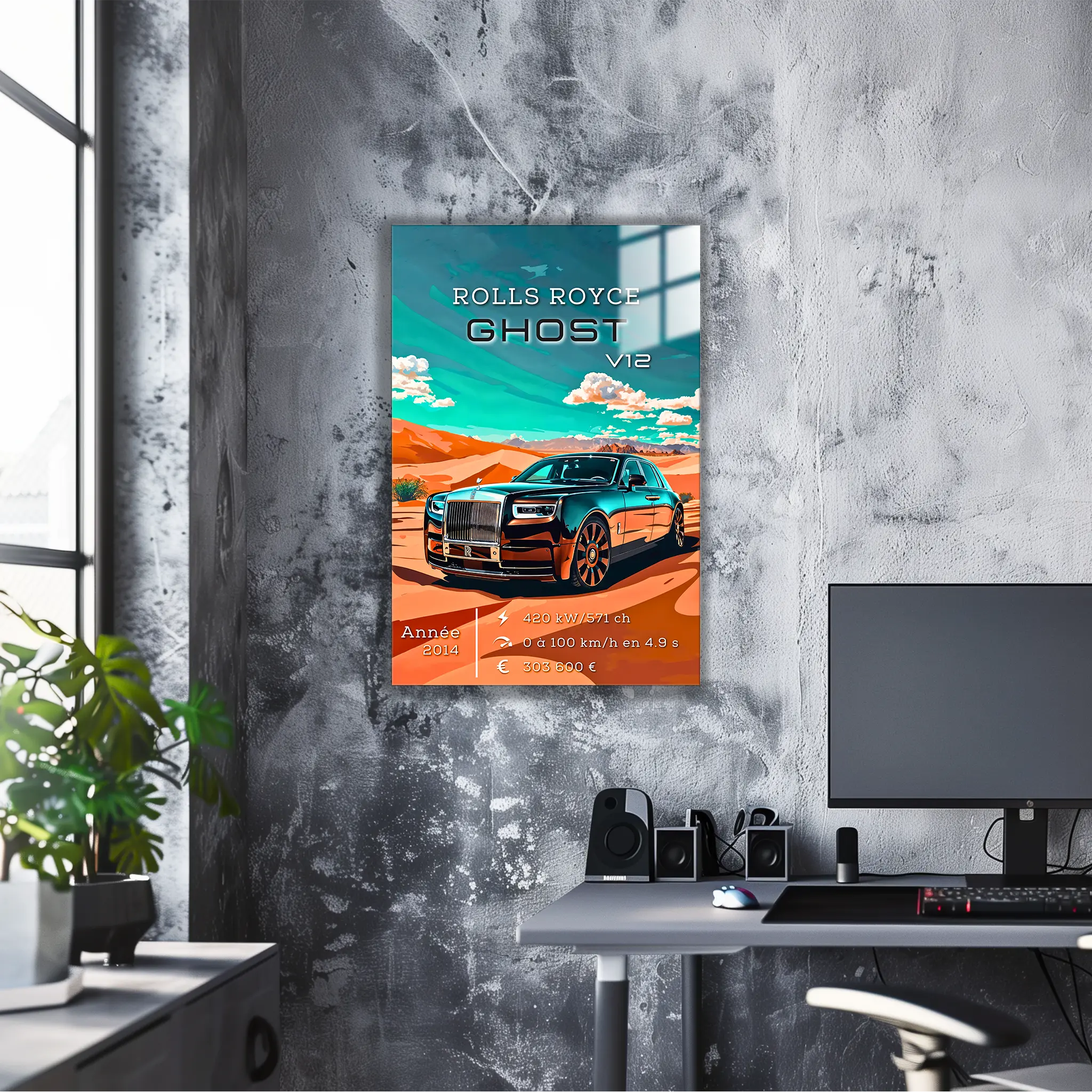 Tableau-Rolls-Royce-Ghost-V12-dans-le-bureau | DreamWay