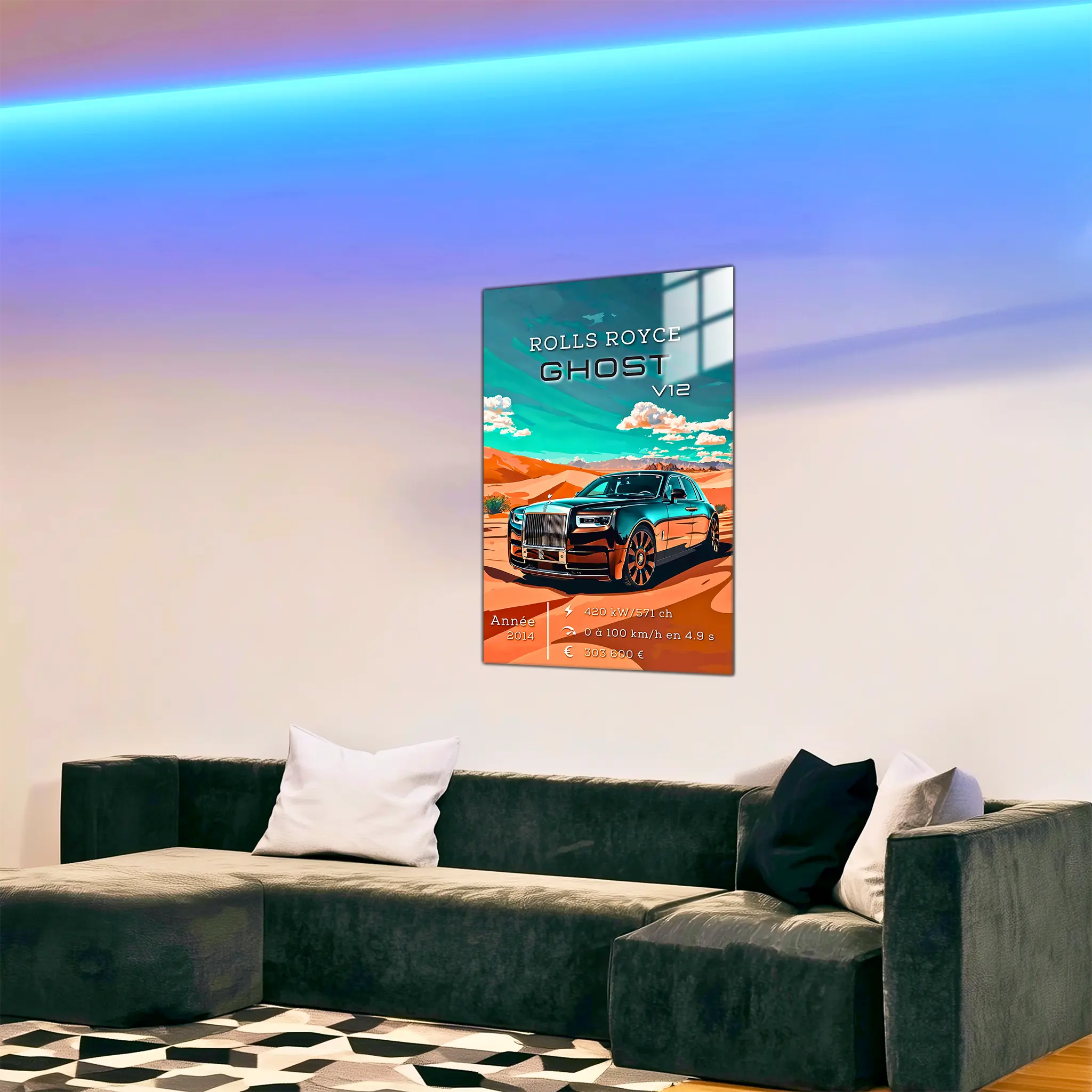 Tableau-Rolls-Royce-Ghost-V12-dans-le-salon | DreamWay