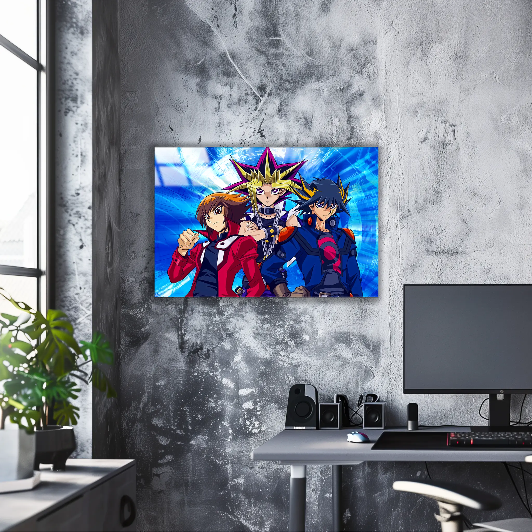 Tableau-Yu-Gi-Oh-les-heros-dans-le-bureau | DreamWay