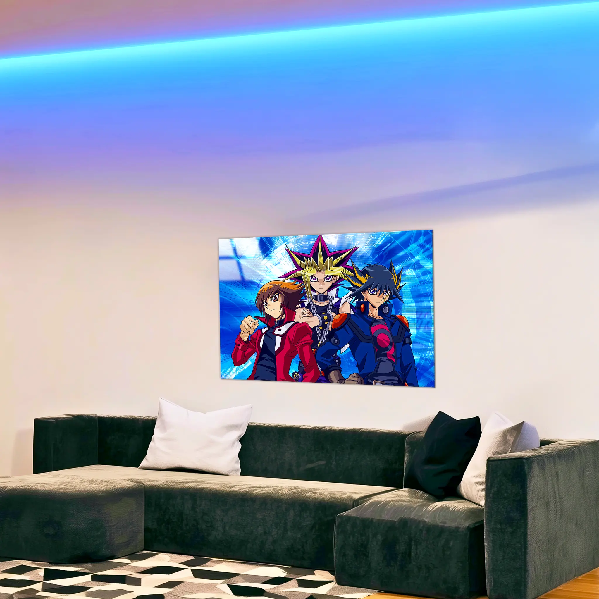 Tableau-Yu-Gi-Oh-les-heros-dans-le-salon | DreamWay