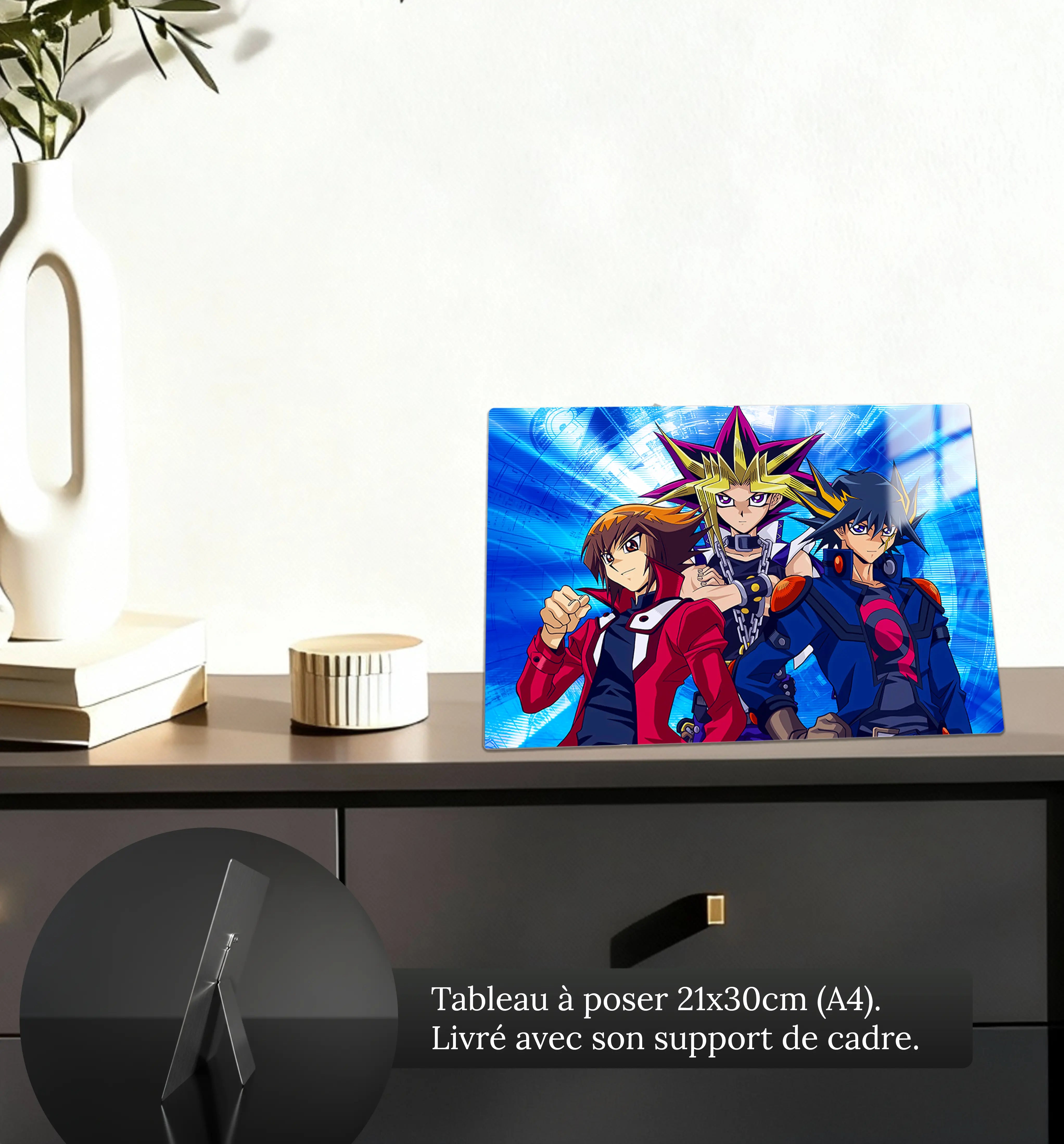 Tableau-Yu-Gi-Oh-les-heros-petit-format-a-poser-sur-meuble | DreamWay