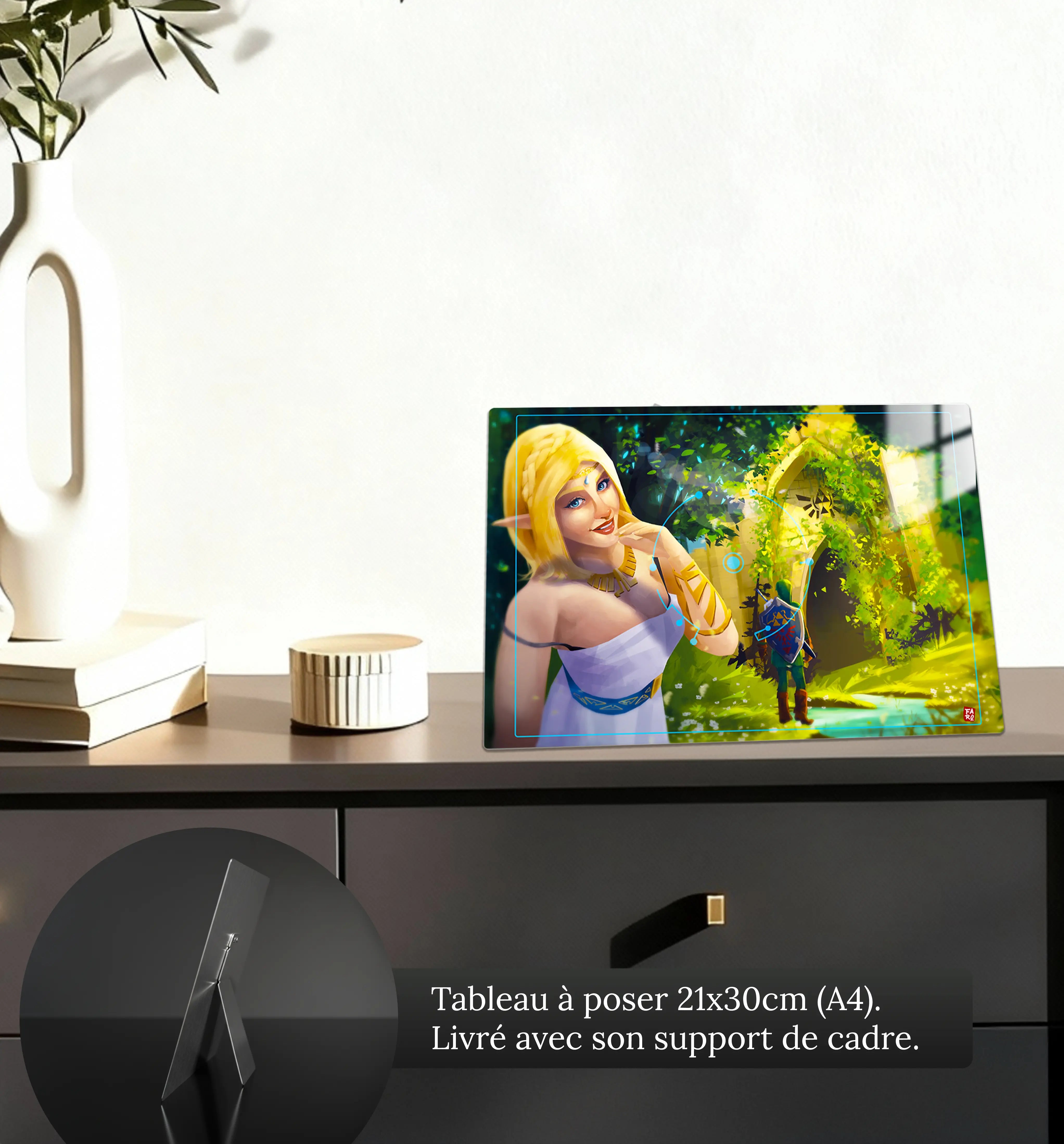 Tableau-Zelda-et-link-en-photo-petit-format-a-poser-sur-meuble | DreamWay