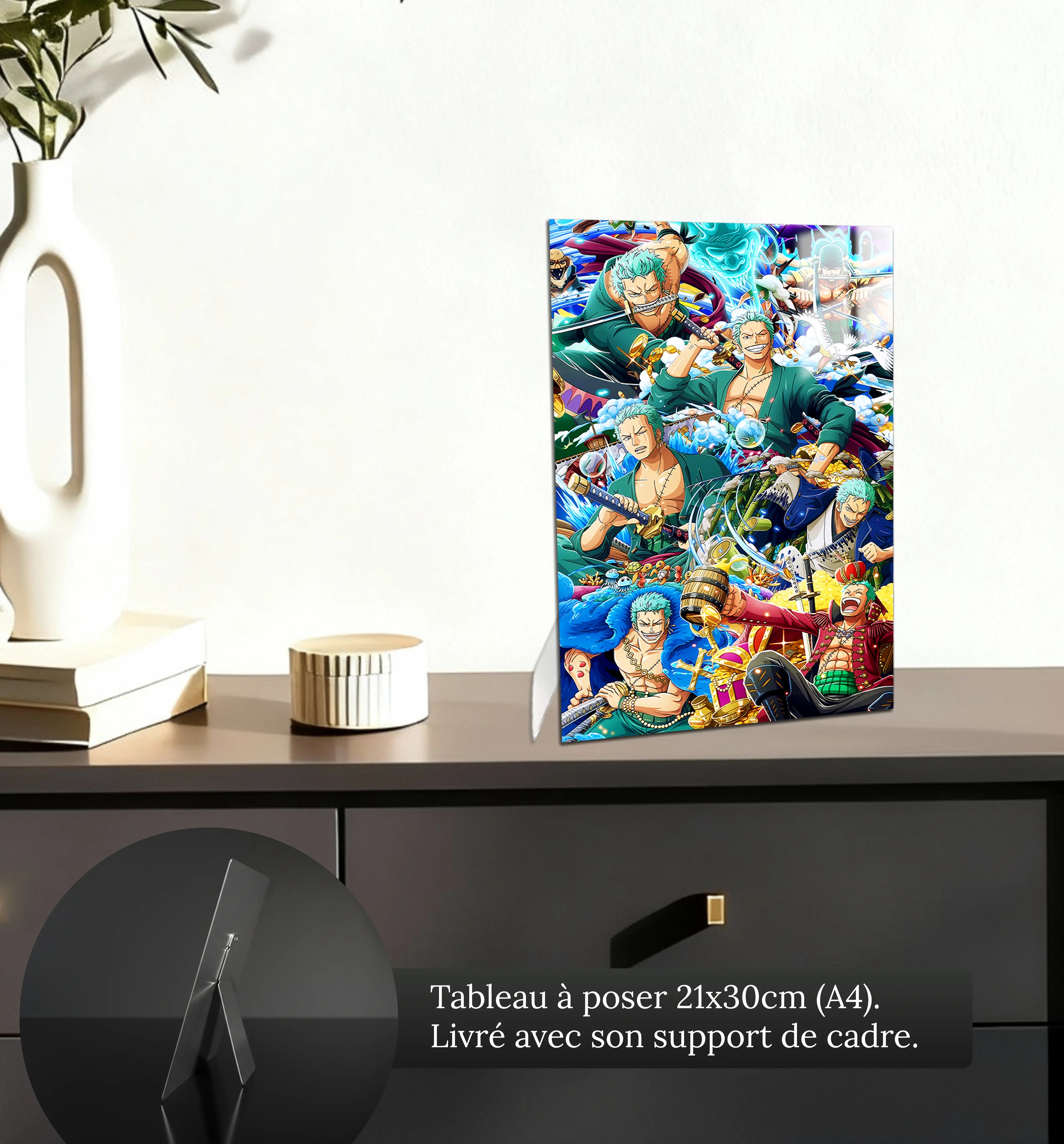 Tableau-Zoro-le-heros-petit-format-a-poser-sur-meuble | DreamWay