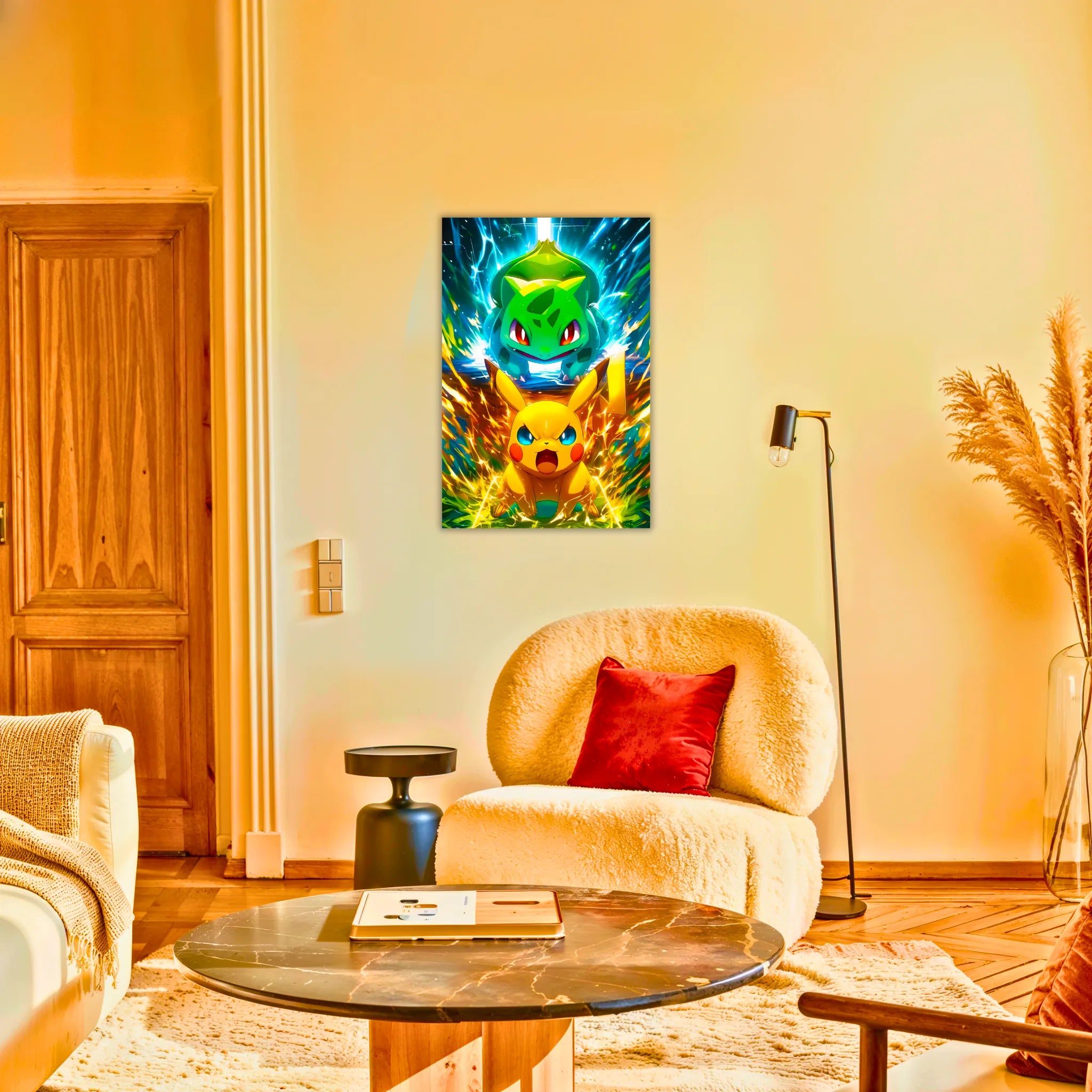 Tableau Attaque de Pikachu et Bulbizarre