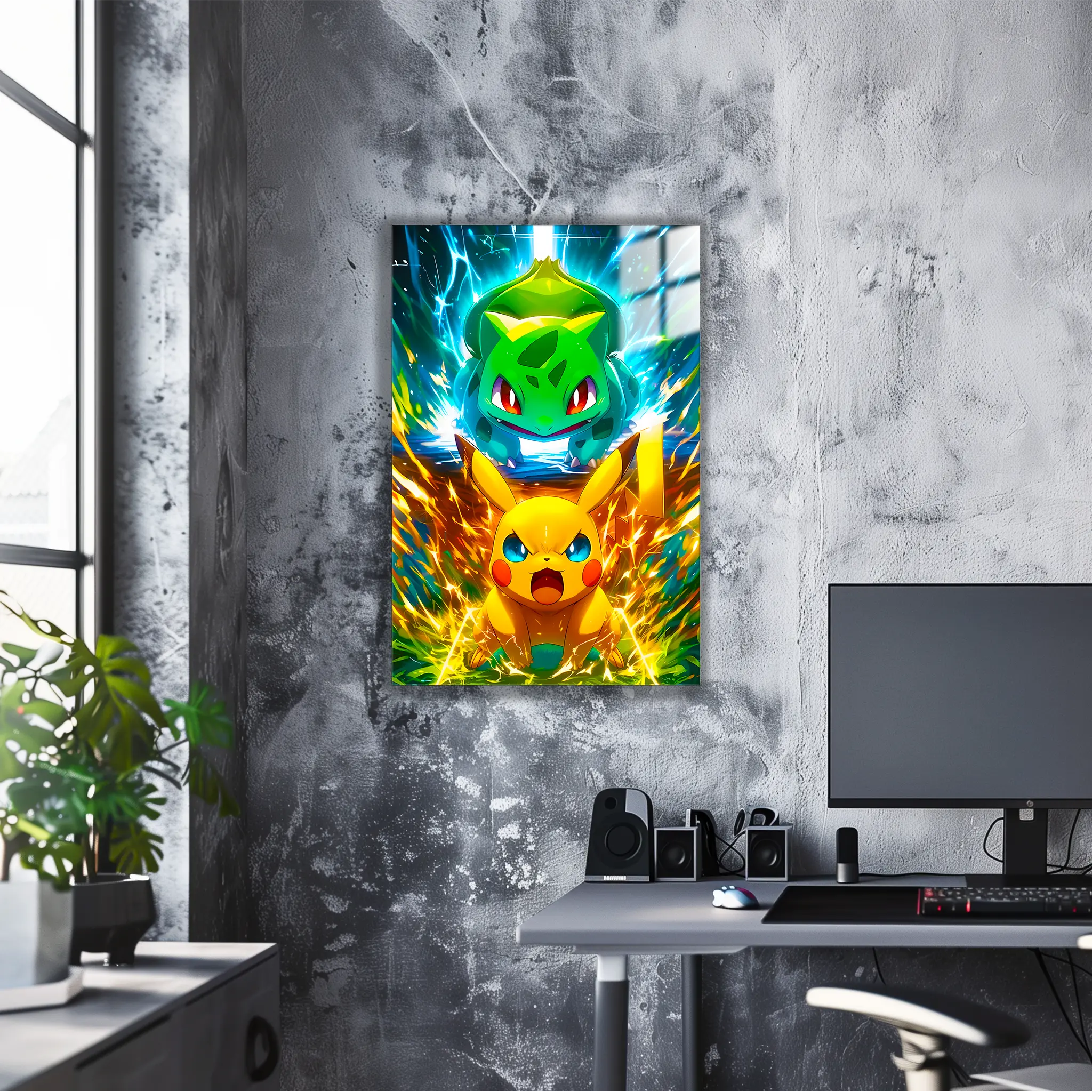 Tableau Attaque de Pikachu et Bulbizarre